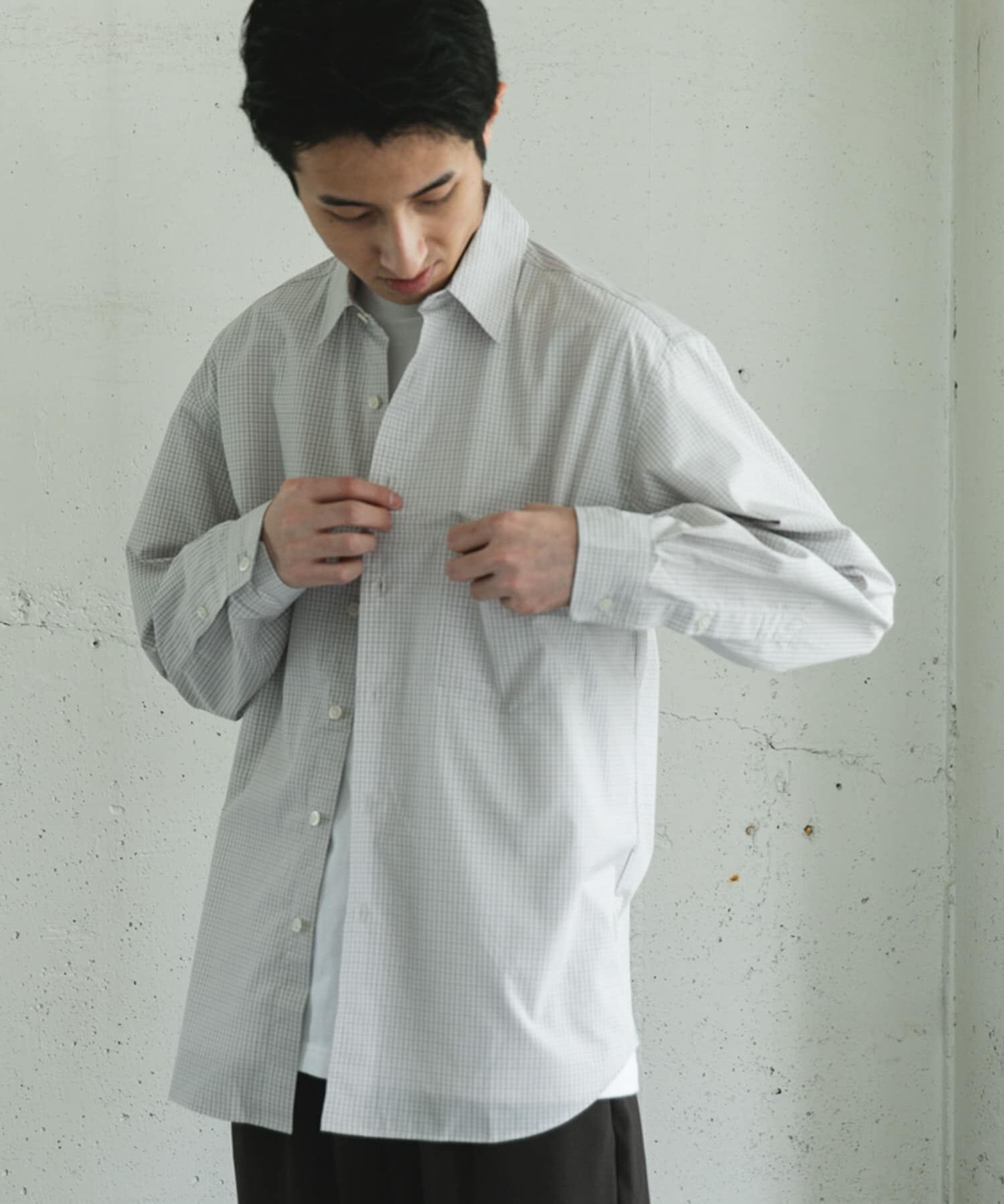 URBAN RESEARCH DOORS「TCブロードレギュラーカラーロングスリーブシャツ」|シャツ・ブラウス|