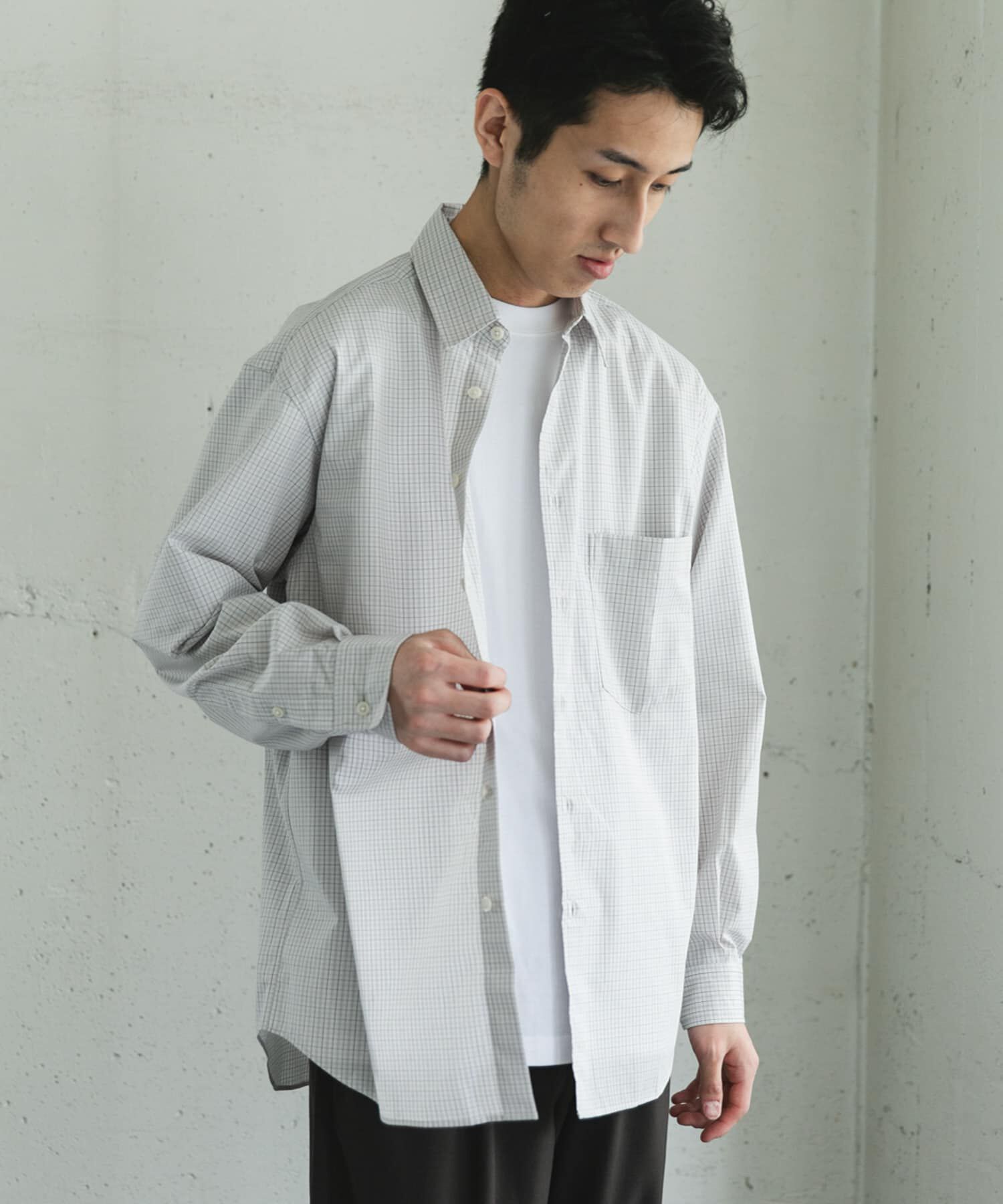 URBAN RESEARCH DOORS「TCブロードレギュラーカラーロングスリーブシャツ」|シャツ・ブラウス|