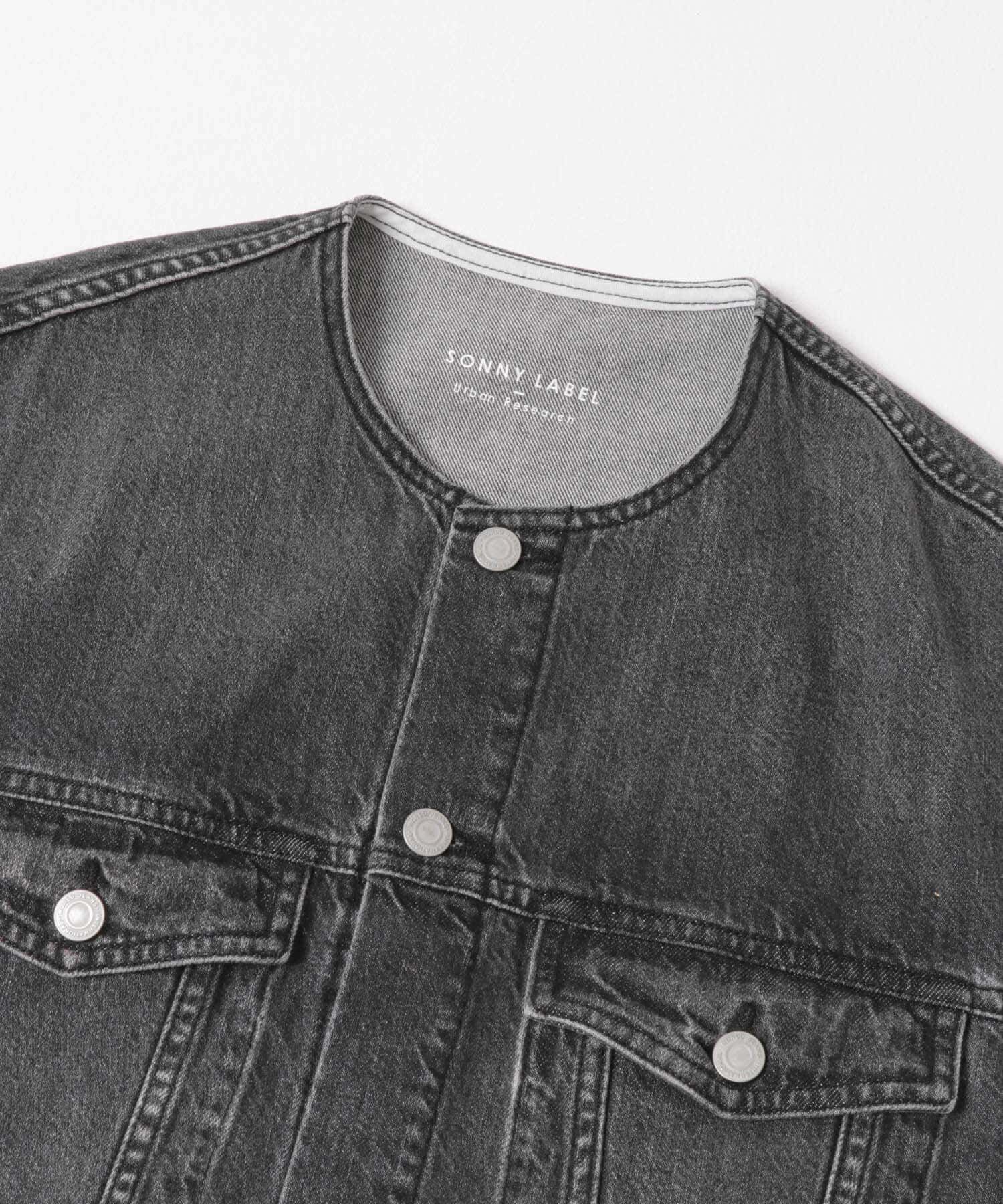 Sonny Label 「ノーカラーオーバーサイズGジャン」|デニムジャケット|