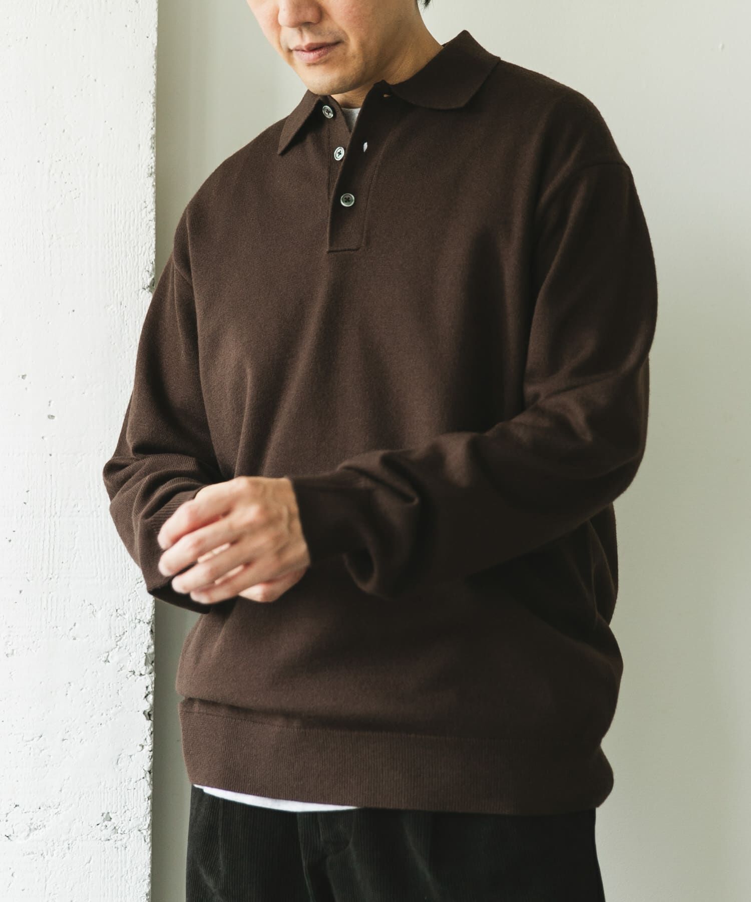 URBAN RESEARCH DOORS「『XLサイズ/WEB限定/仁村紗和さん着用』『UR TECH 200日ニット』 ポロシャツ」|ポロシャツ|