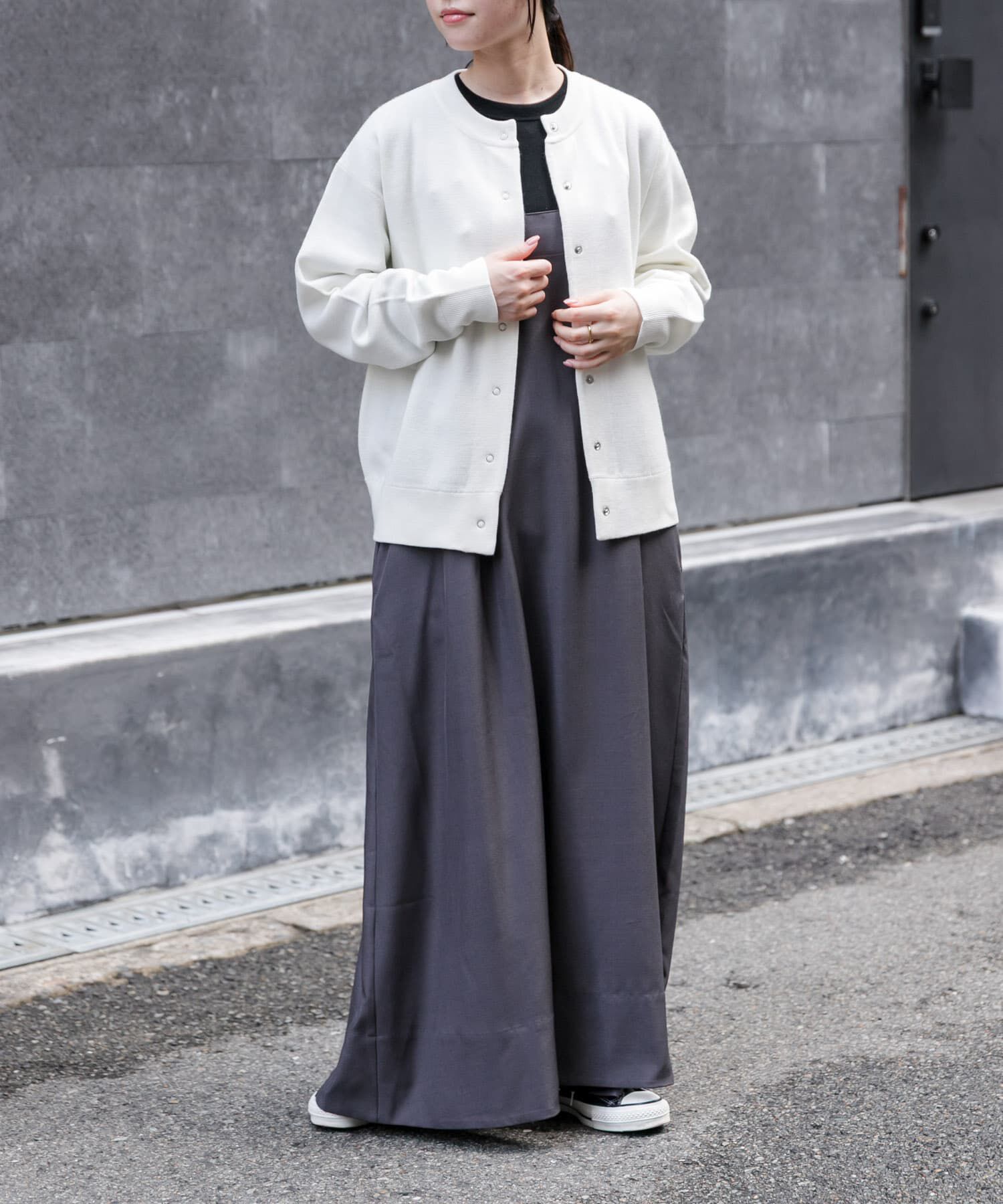 URBAN RESEARCH DOORS「FORK&SPOON　ミラノリブクルーネックカーディガン」|カーディガン|