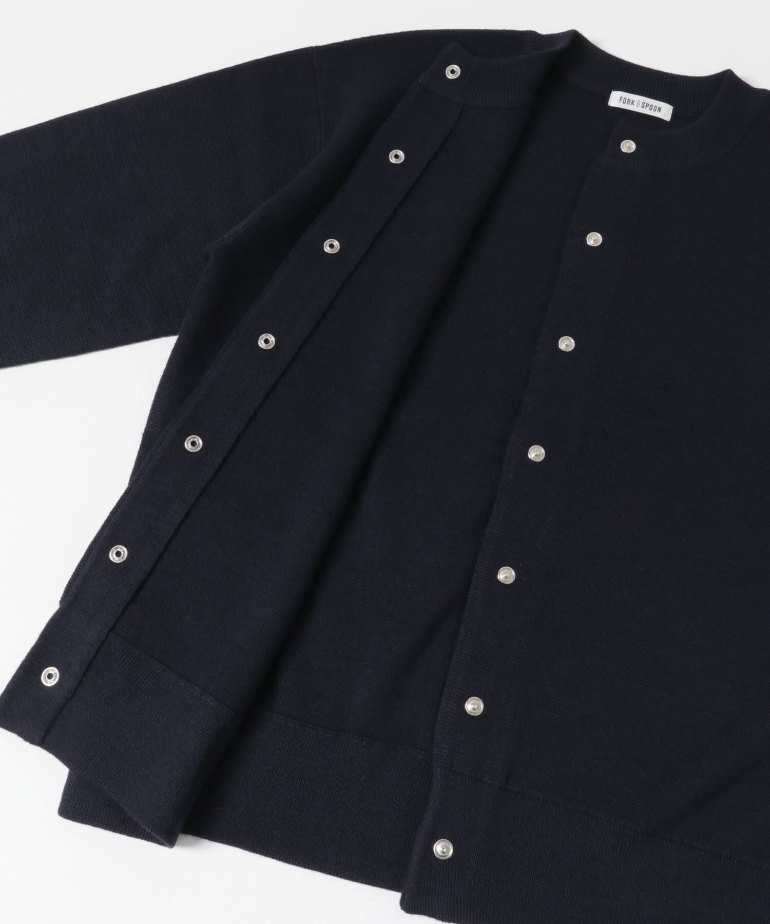 URBAN RESEARCH DOORS「FORK&SPOON　ミラノリブクルーネックカーディガン」|カーディガン|
