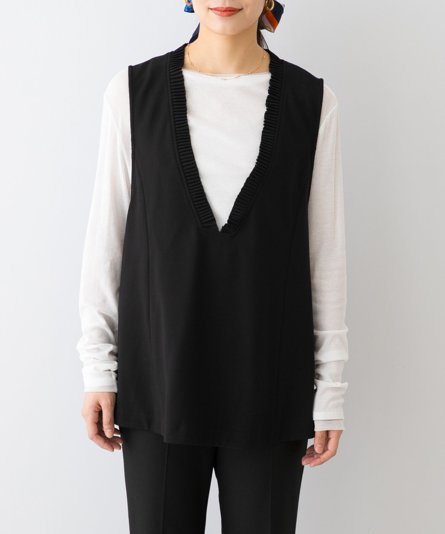 URBAN RESEARCH ROSSO「F by ROSSO　プリーツデザインジレ」|ベスト・ジレ|