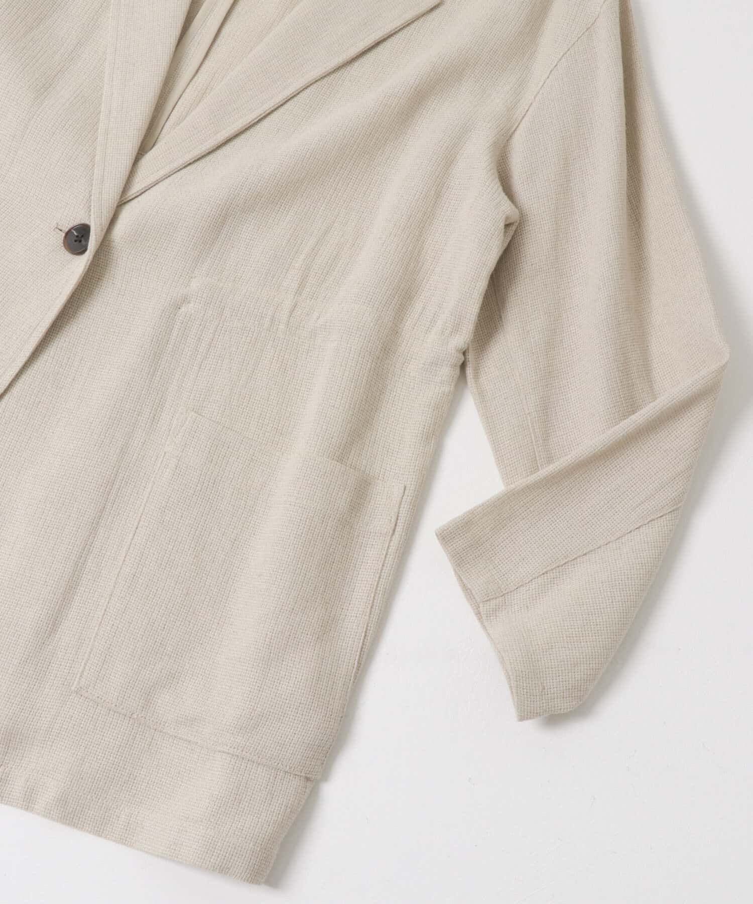 URBAN RESEARCH DOORS「ウエストドロストジャケット」|ノーカラーコート|