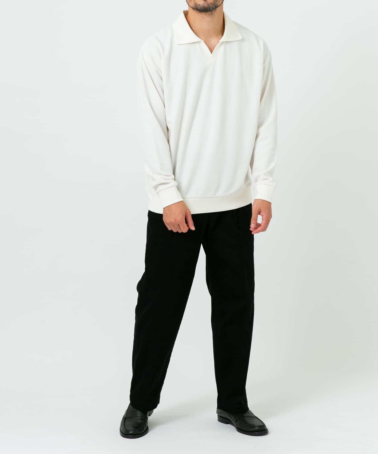 URBAN RESEARCH ROSSO「ダブルフェイスサーマルスキッパーポロシャツ」|ポロシャツ|