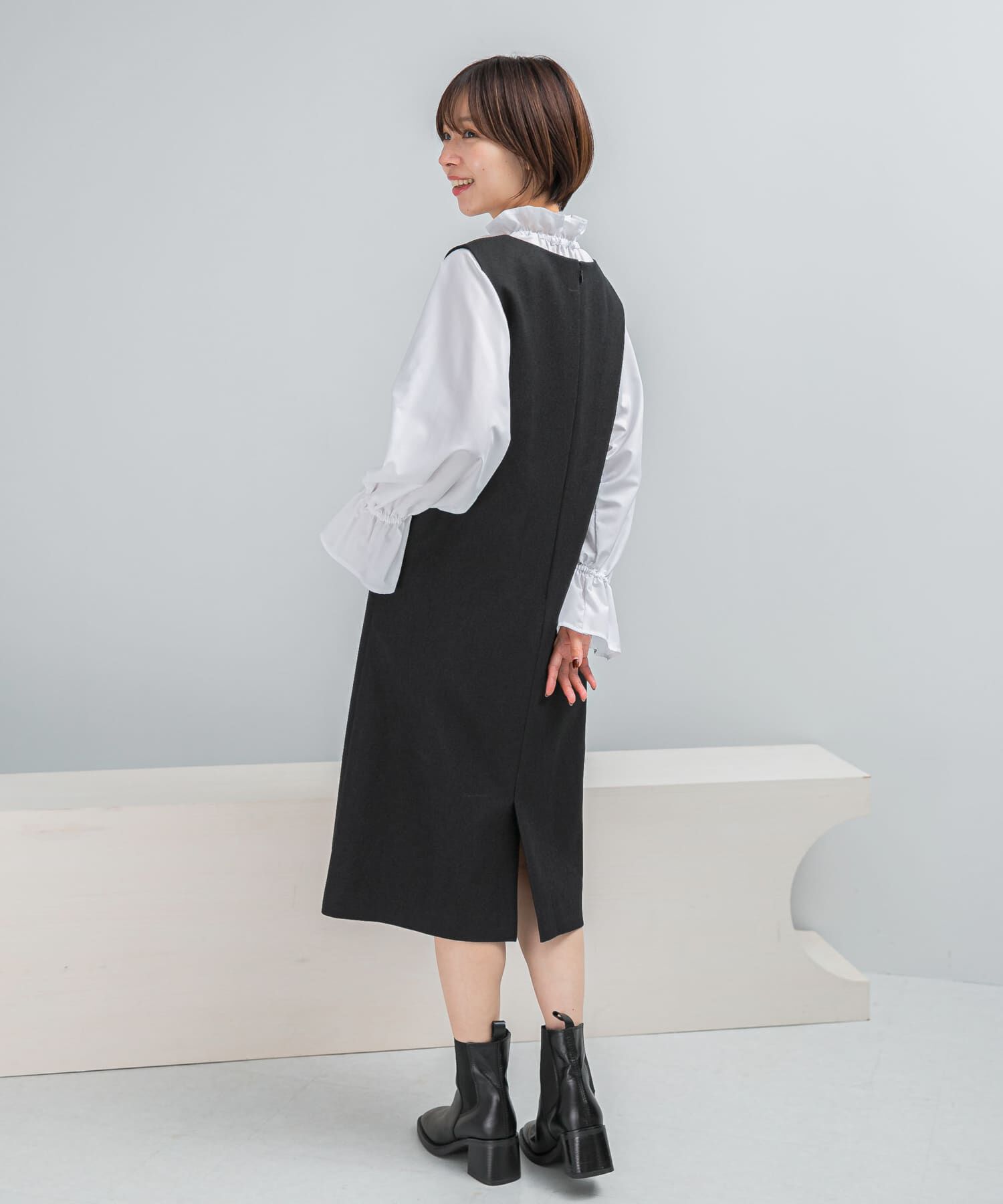 URBAN RESEARCH ROSSO「『UR TECH』　 ジャンパーワンピース」|ワンピース|