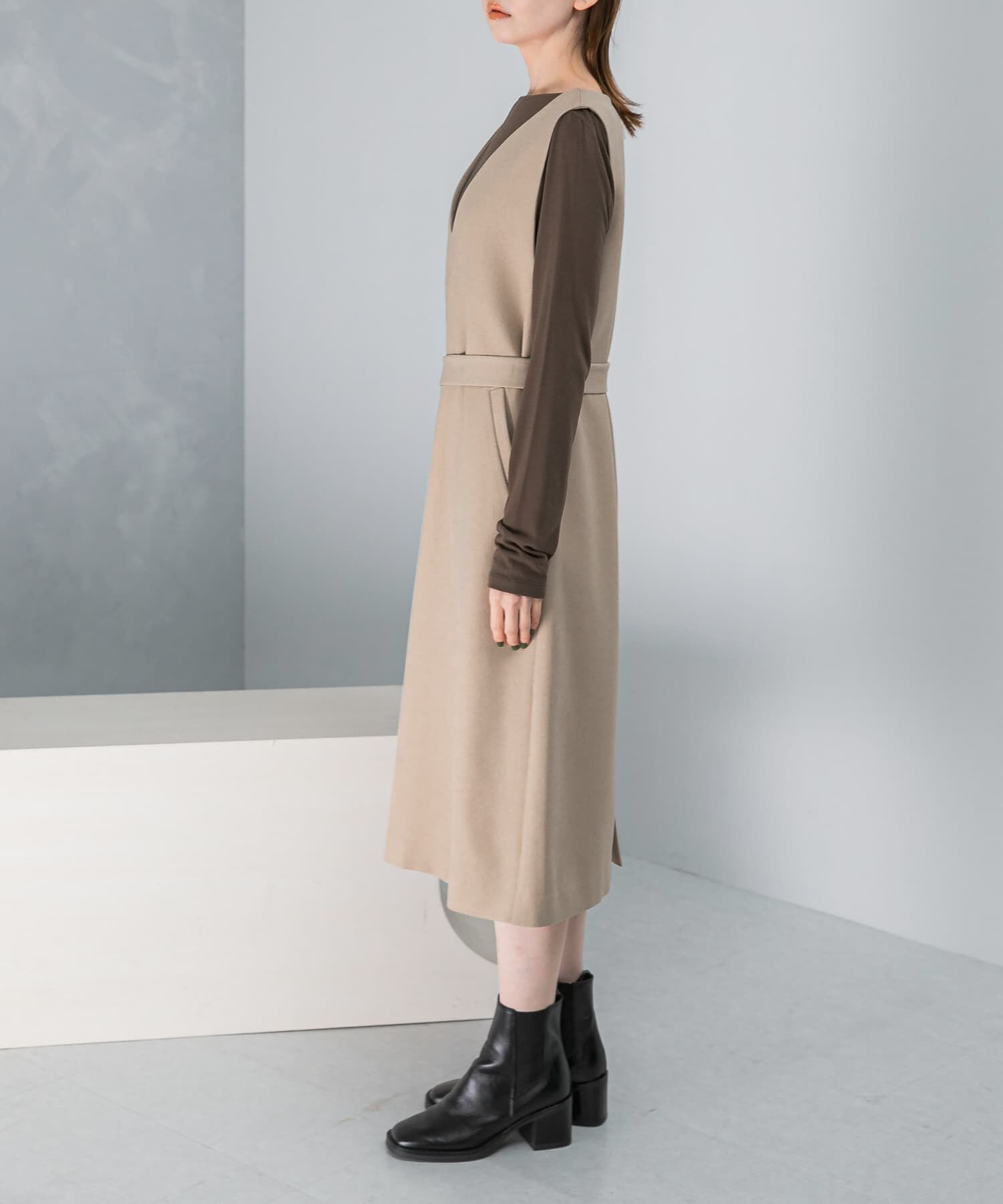 URBAN RESEARCH ROSSO「『UR TECH』　 ジャンパーワンピース」|ワンピース|