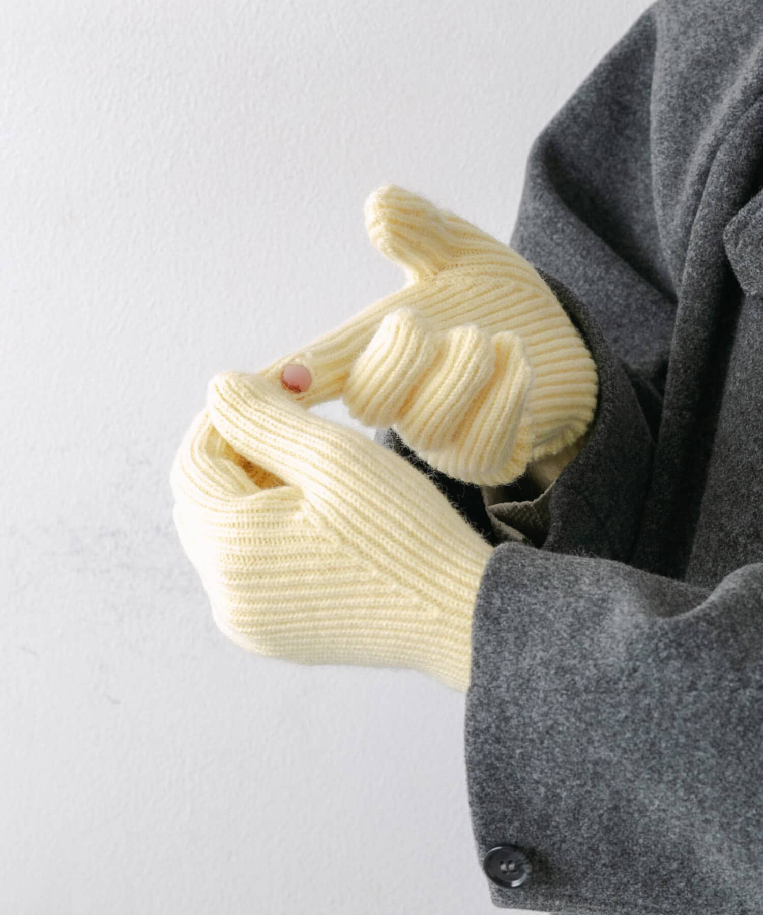 SMELLY「バイカラーホールタッチグローブ」|手袋|