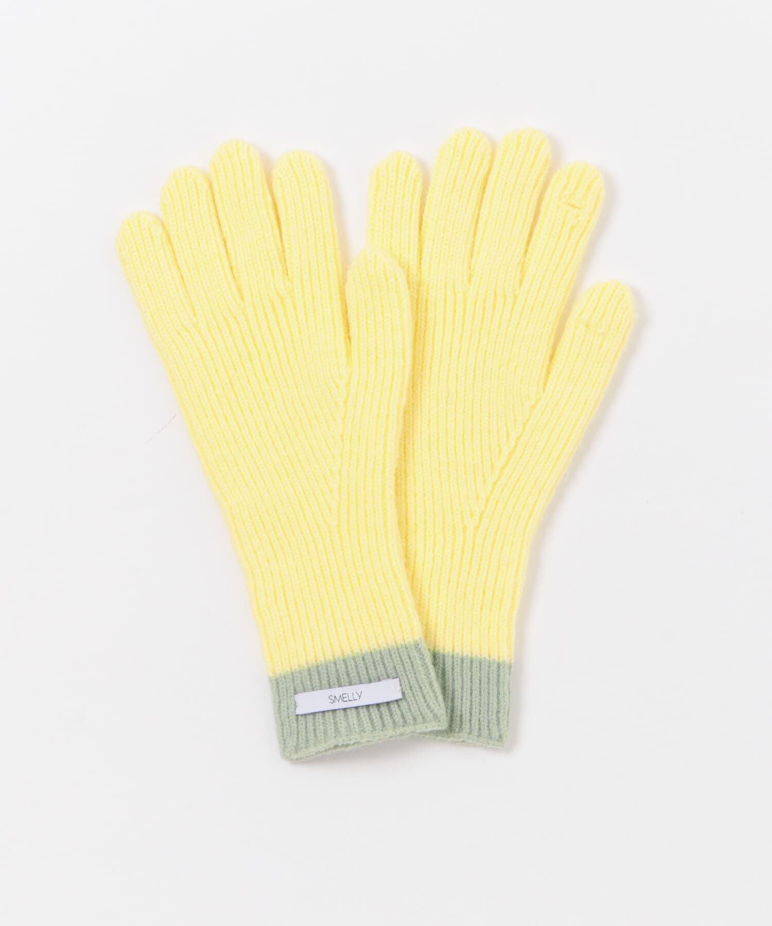 SMELLY「バイカラーホールタッチグローブ」|手袋|