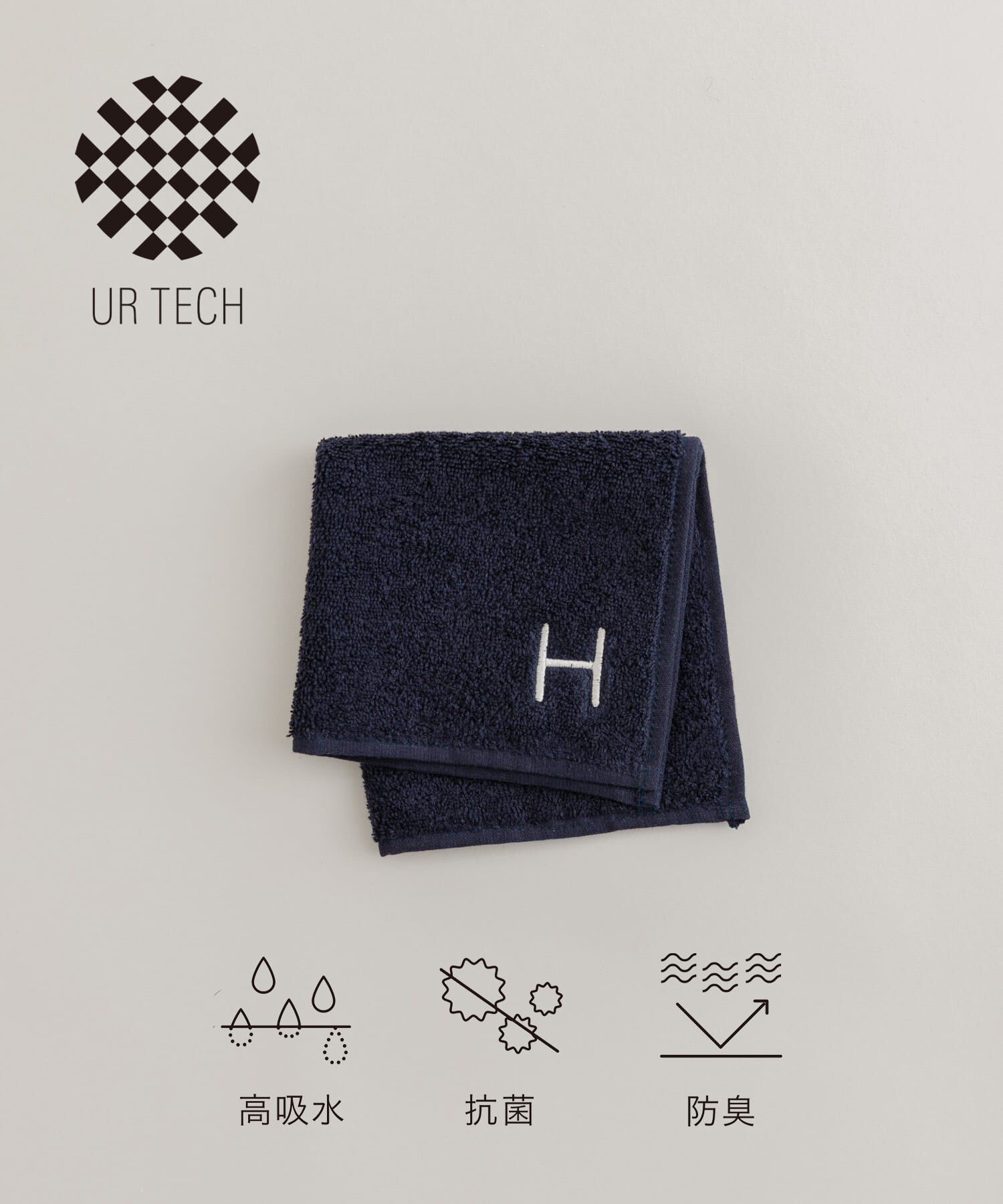 URBAN RESEARCH「『UR TECH』イニシャルハンドタオル」|タオル|その他1