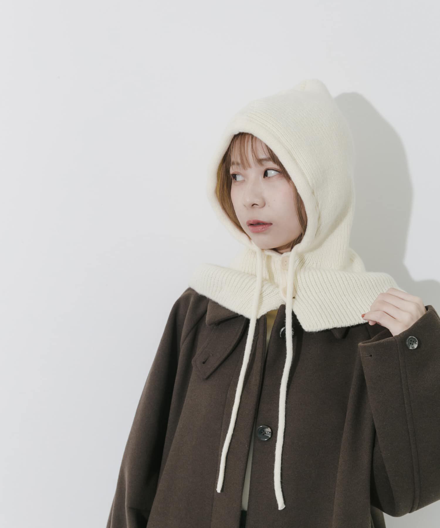 SMELLY「リブニットバラクラバ」|ニット帽|