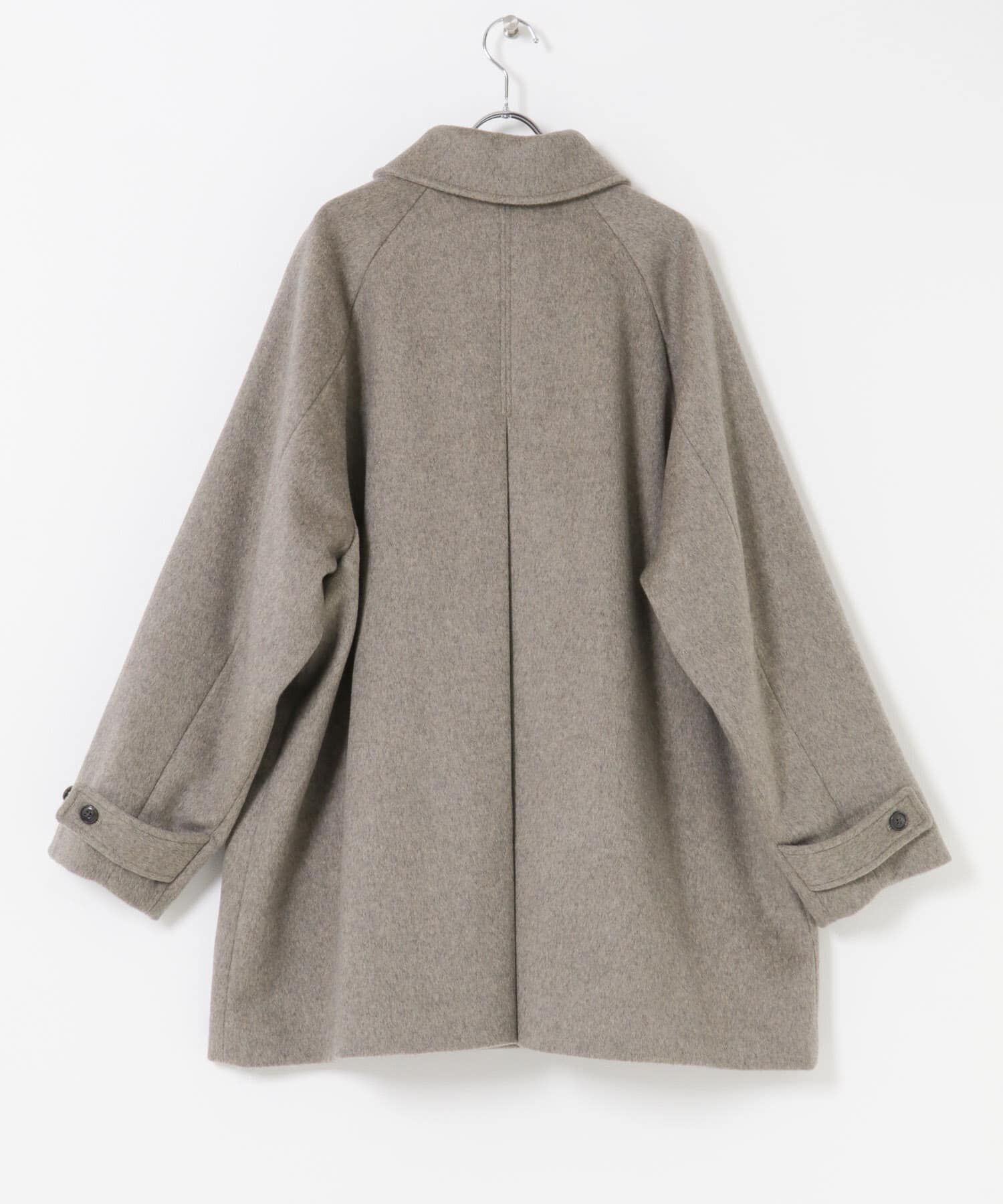 かぐれ「ウールバックタックショートコート」|ステンカラーコート|