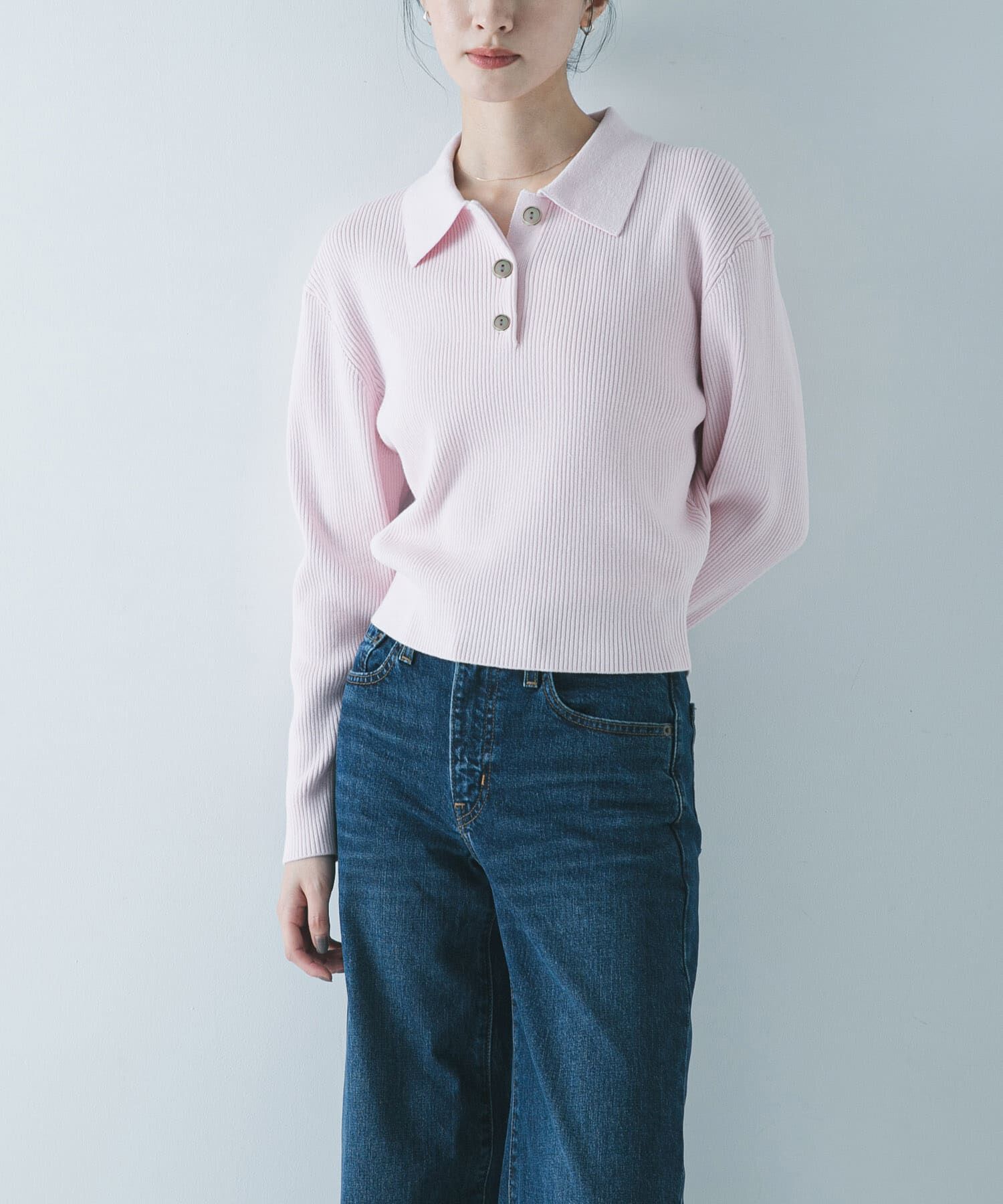 URBAN RESEARCH「コットンシルクポロ衿ニット」|ニット・セーター|