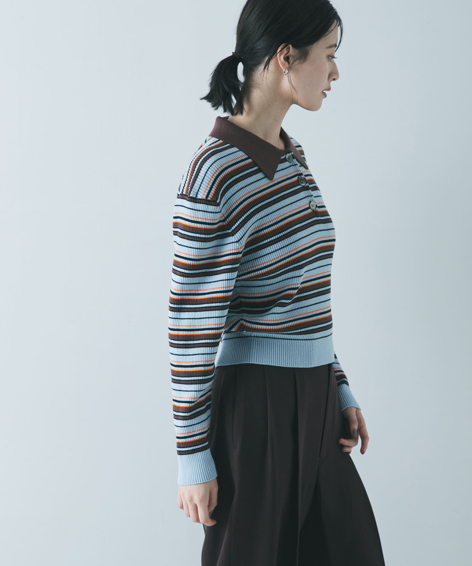 URBAN RESEARCH「コットンシルクポロ衿ニット」|ニット・セーター|