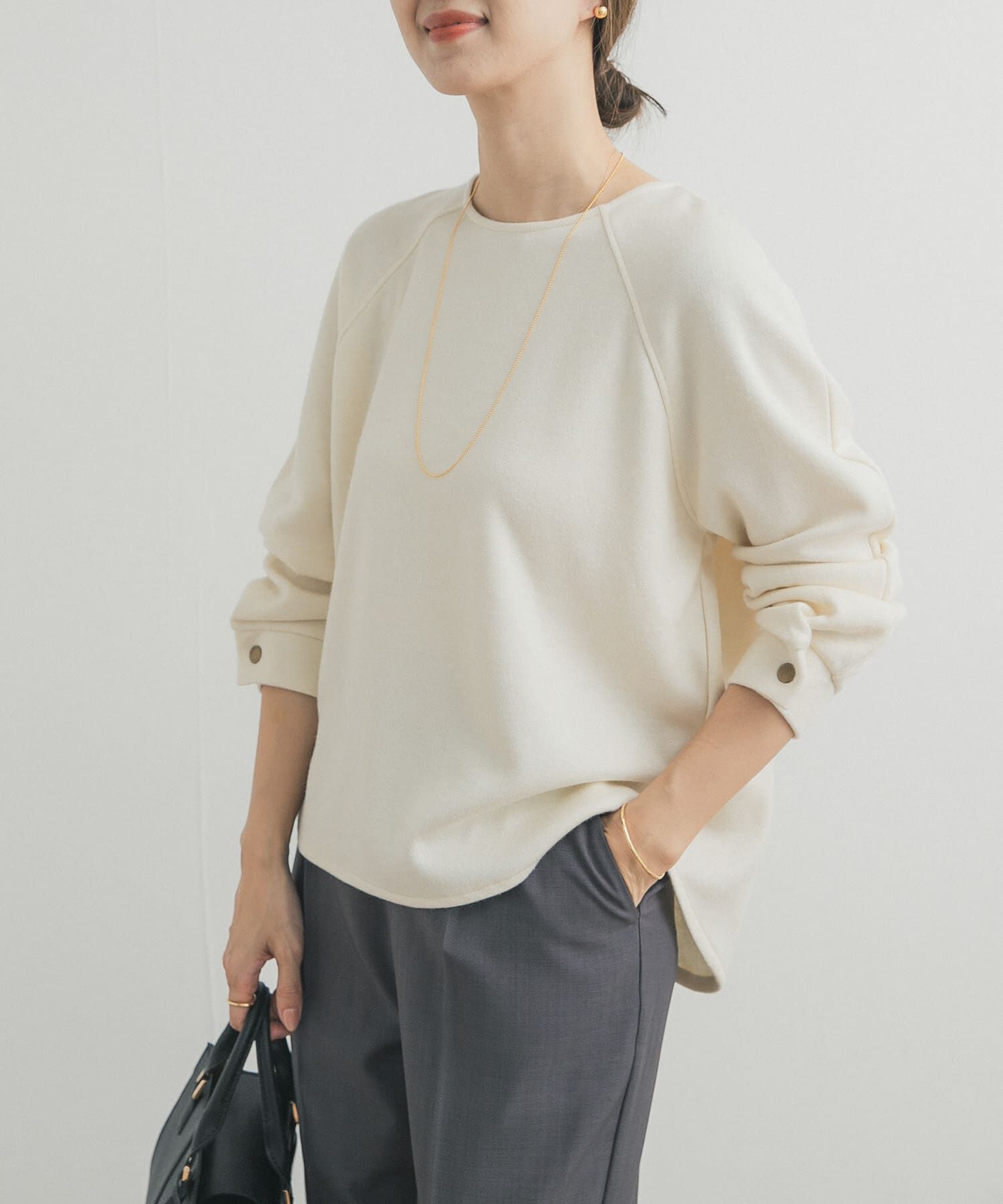 URBAN RESEARCH DOORS「カーブスリーブプルオーバー」|Tシャツ・カットソー|