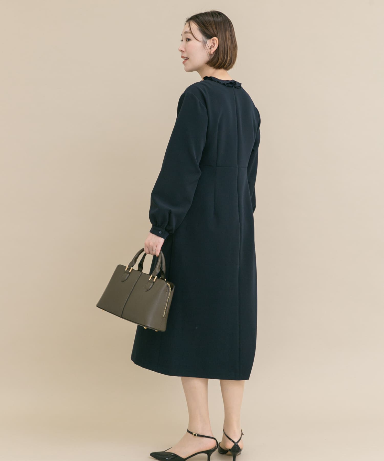 URBAN RESEARCH ROSSO「『WEB/一部店舗限定』フリルカラーウエストマークワンピース」|ワンピース|