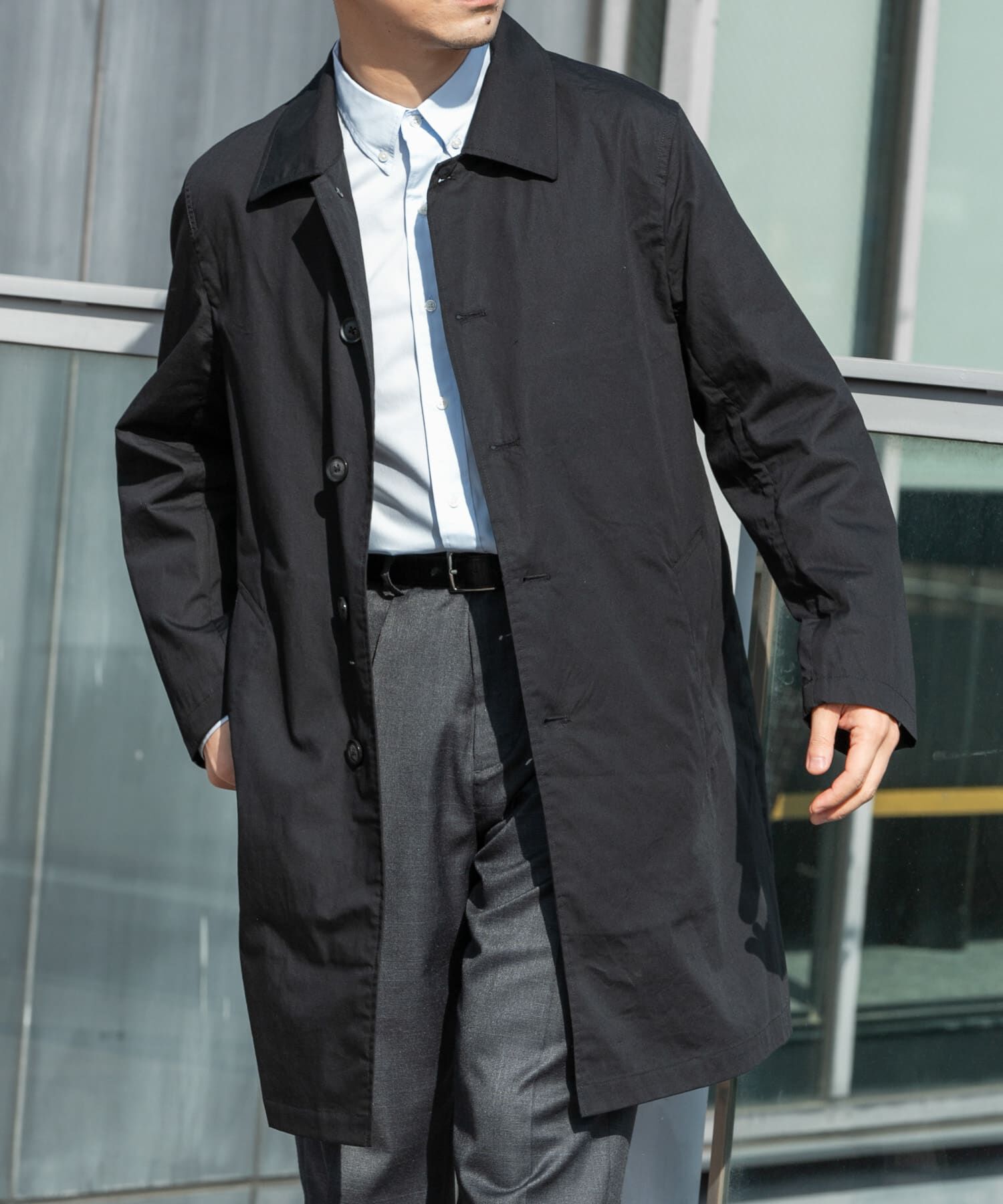 URBAN RESEARCH ROSSO「『撥水』タイプライタースプリングコート」|ステンカラーコート|