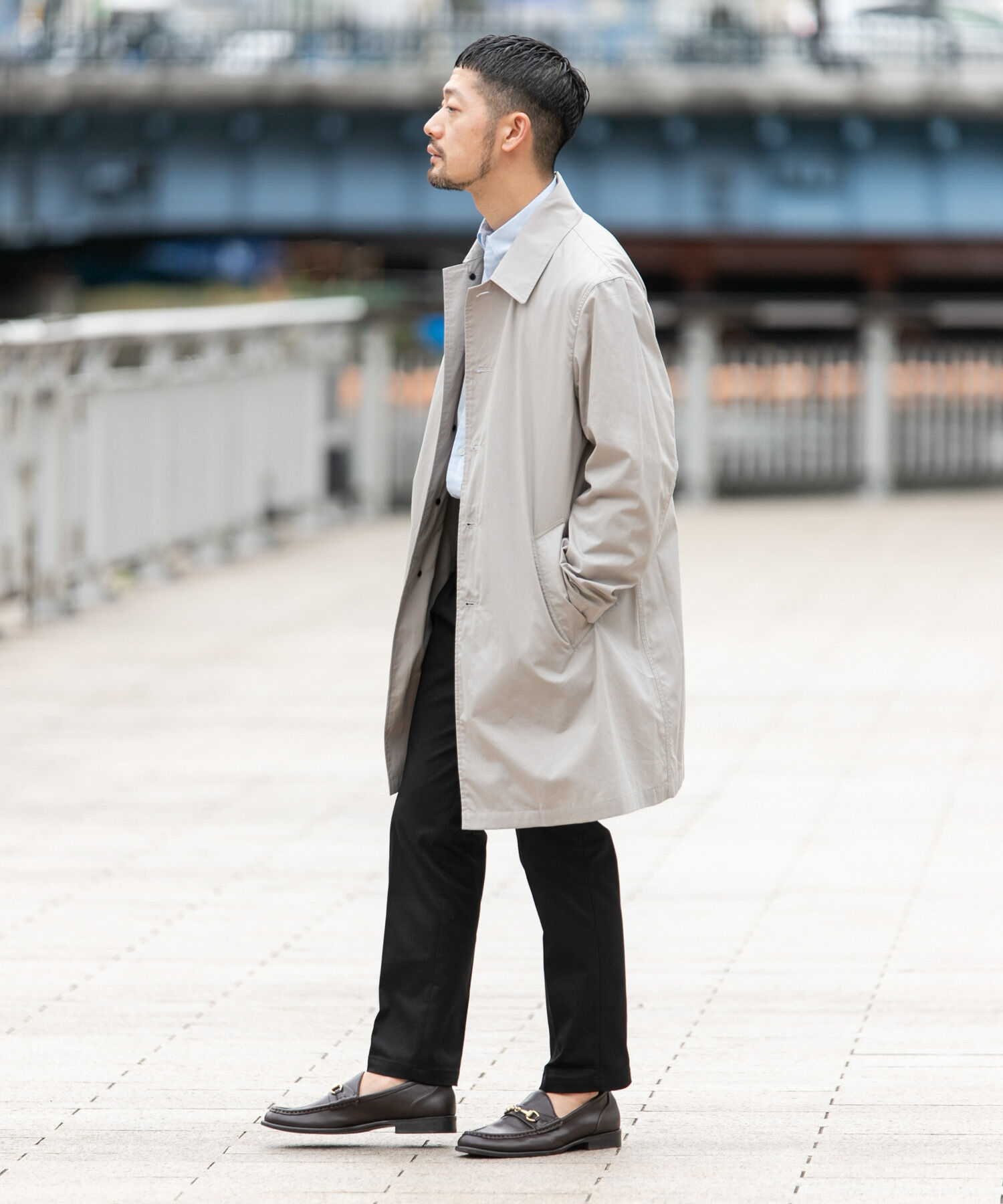 URBAN RESEARCH ROSSO「『撥水』タイプライタースプリングコート」|ステンカラーコート|