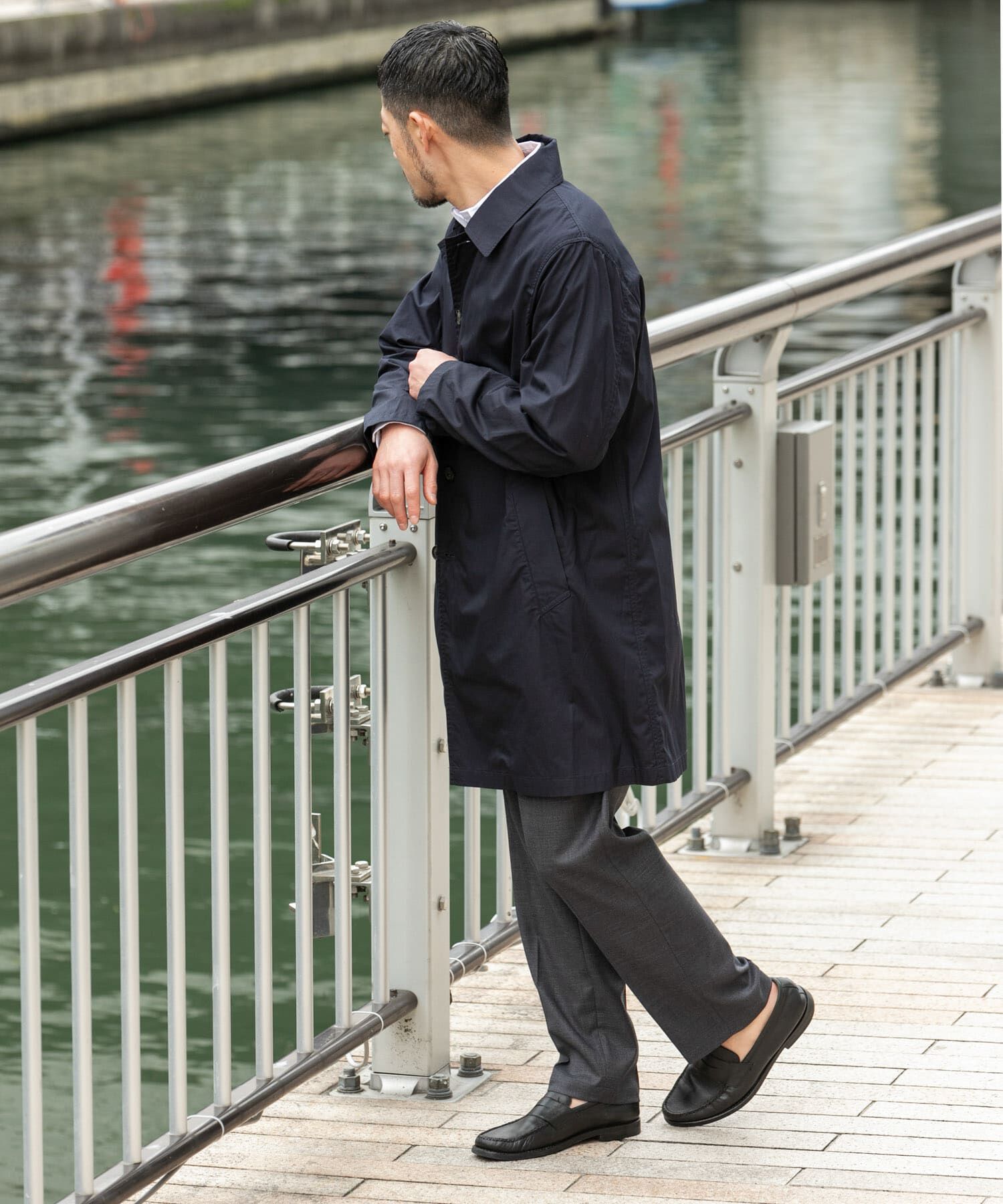 URBAN RESEARCH ROSSO「『撥水』タイプライタースプリングコート」|ステンカラーコート|