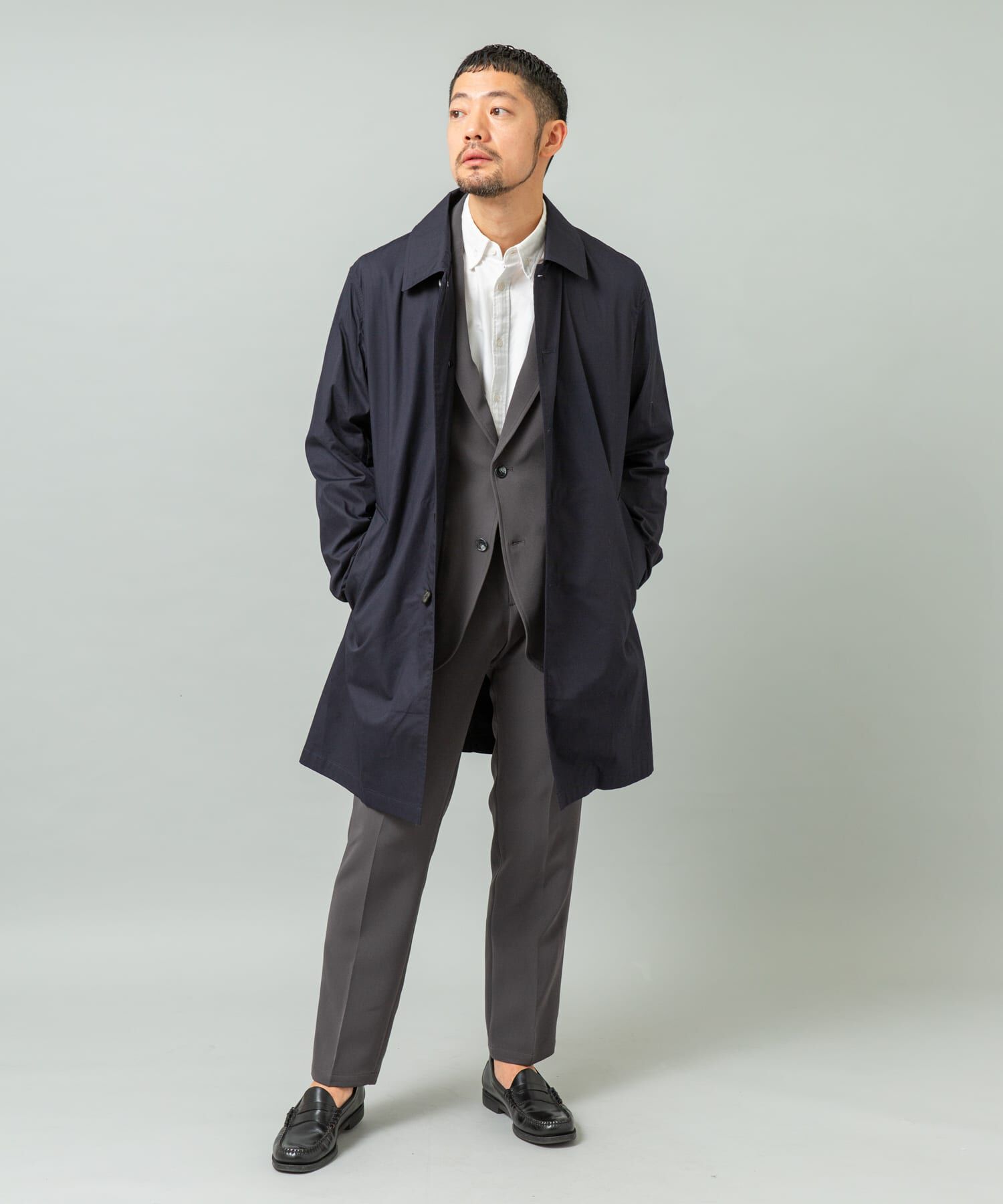 URBAN RESEARCH ROSSO「『撥水』タイプライタースプリングコート」|ステンカラーコート|