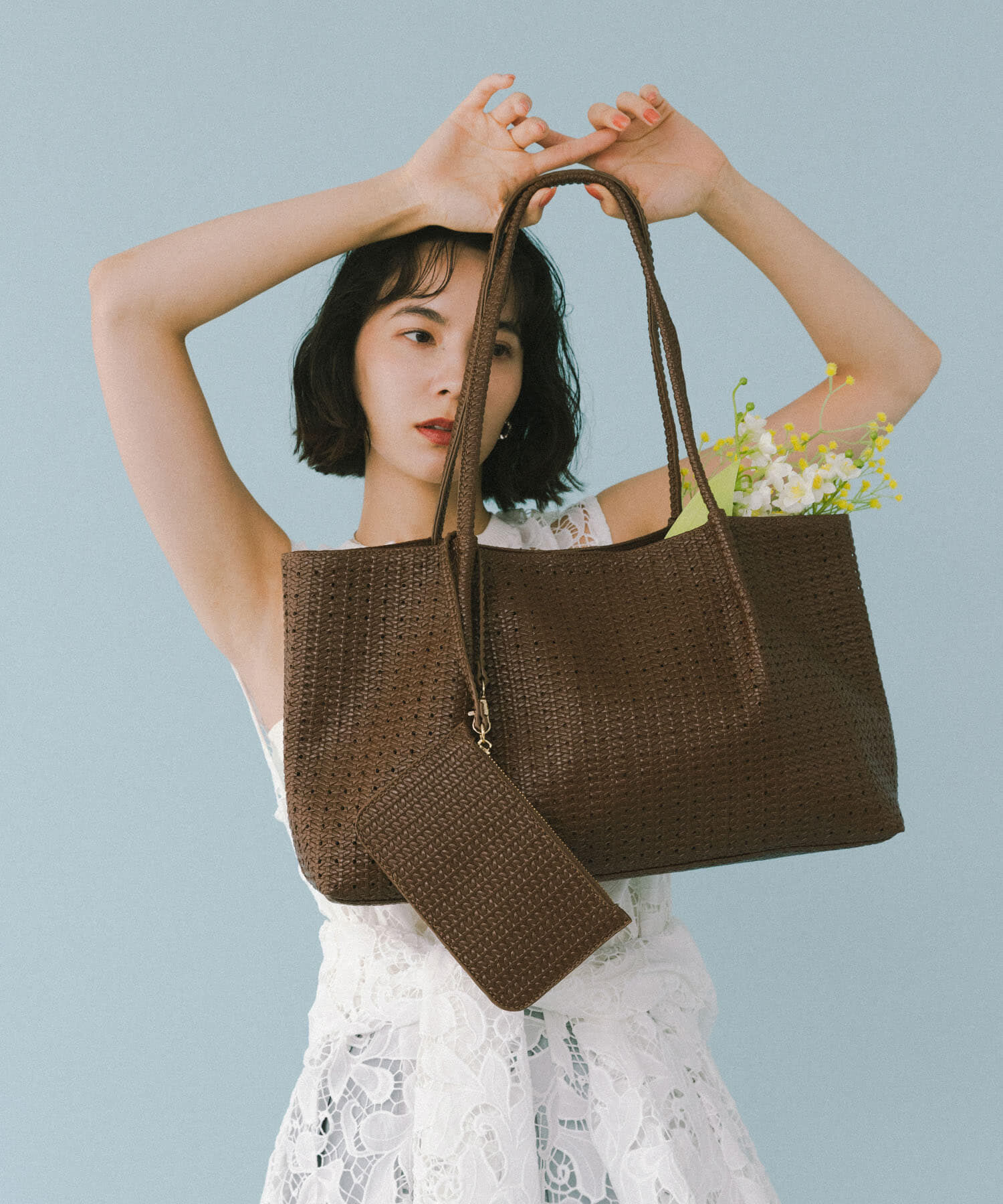 RODE SKO「ポーチ付パンチングラージトートバッグ」|トートバッグ|