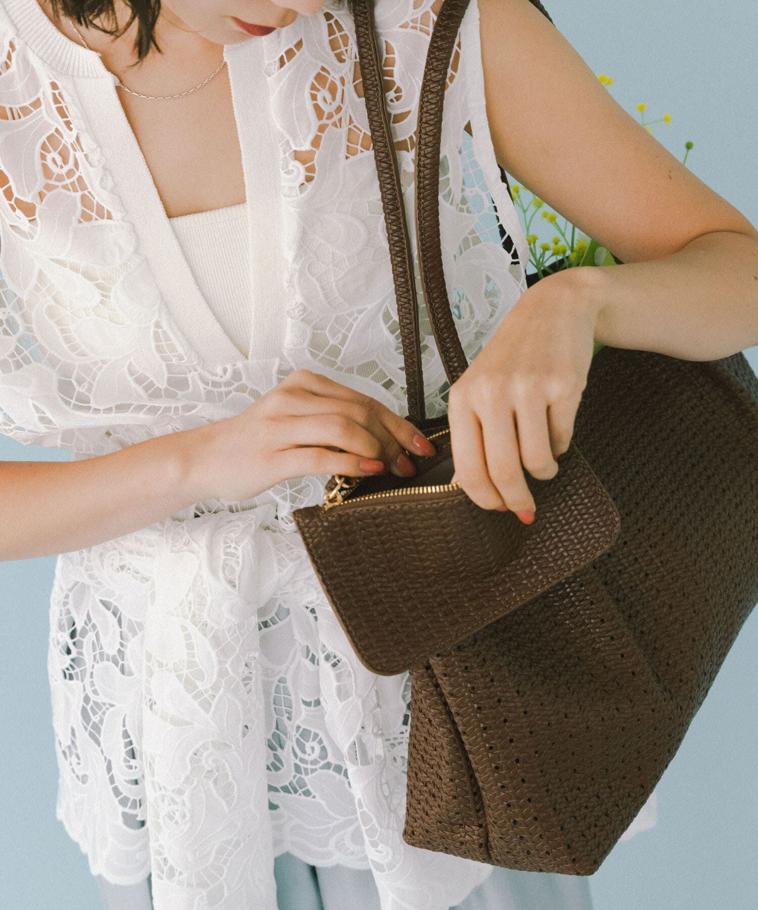 RODE SKO「ポーチ付パンチングラージトートバッグ」|トートバッグ|