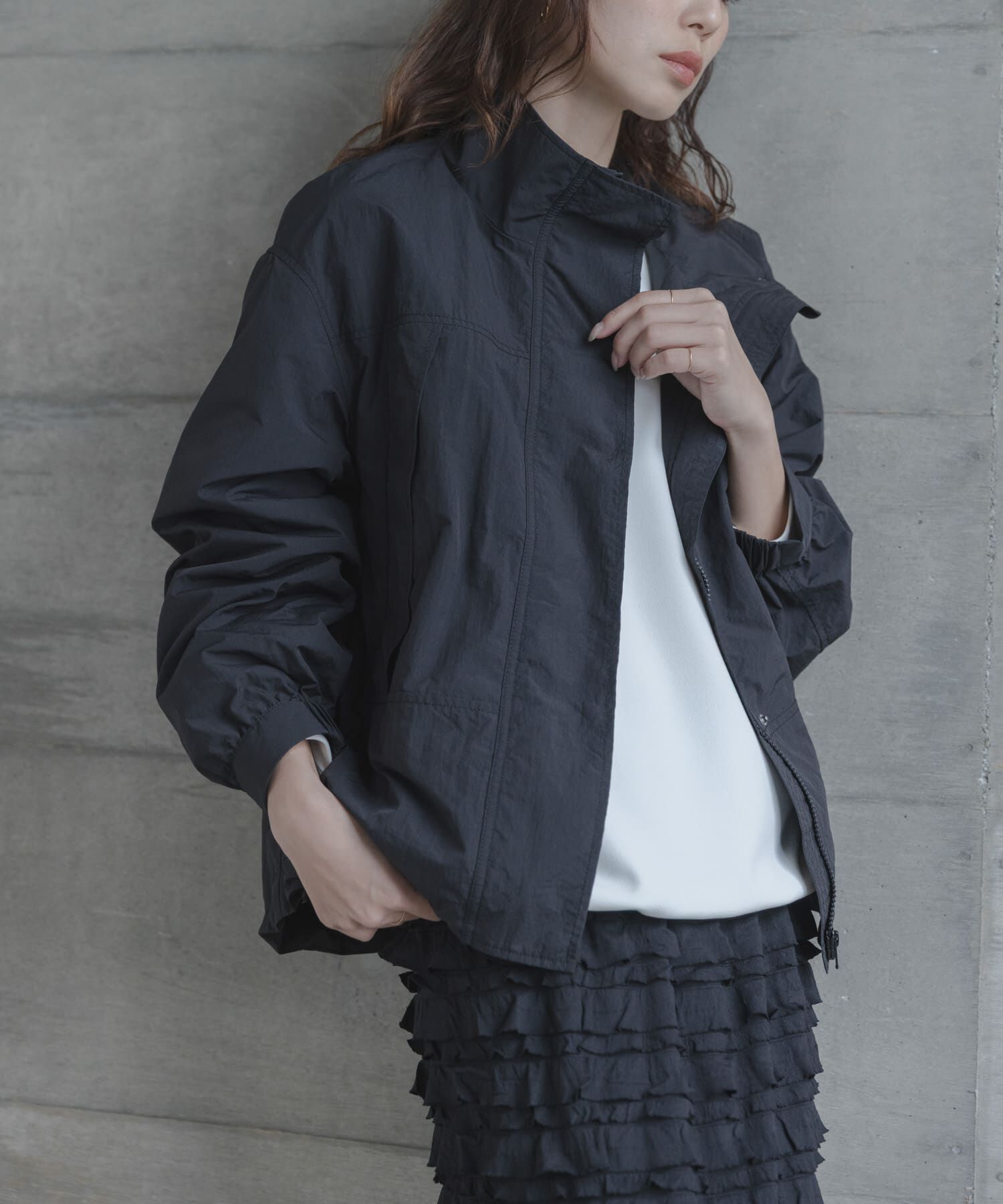 Sonny Label 「撥水スタンドカラーナイロンブルゾン」|その他|ブラック