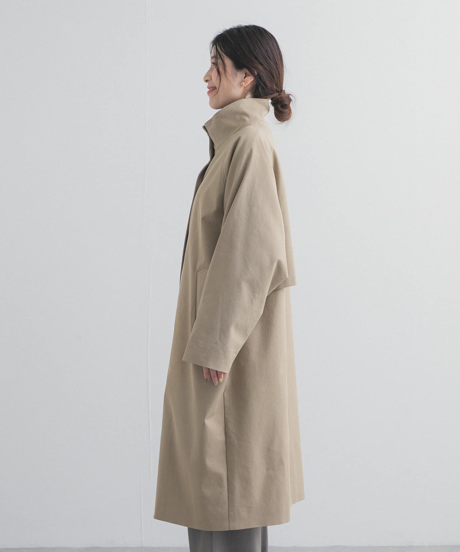 URBAN RESEARCH DOORS「『撥水』BACKヨークスタンドカラーコート」|ノーカラーコート|