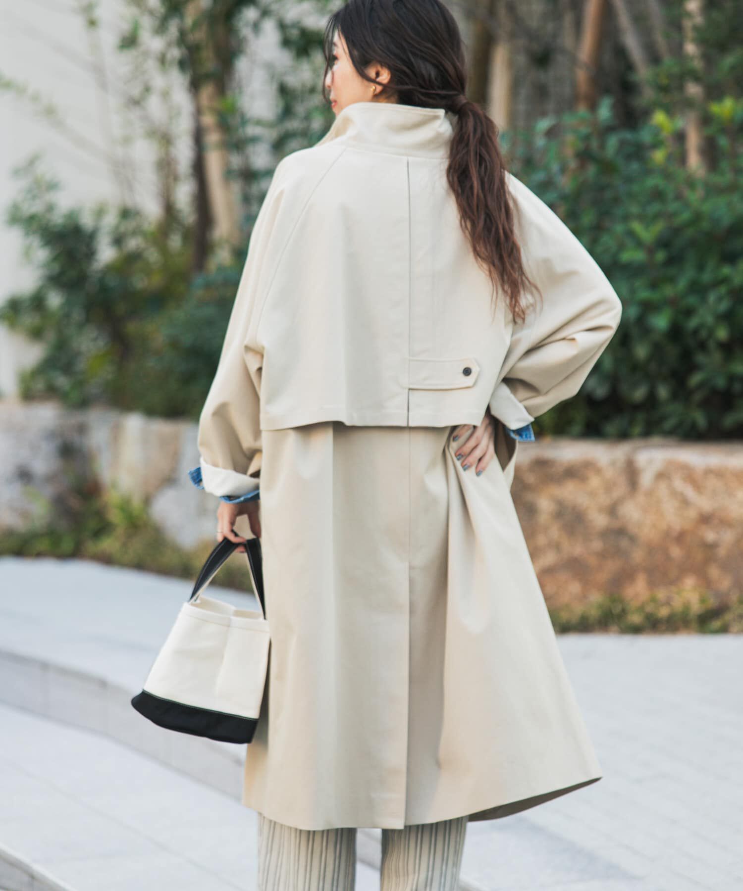 URBAN RESEARCH DOORS「『撥水』BACKヨークスタンドカラーコート」|ノーカラーコート|