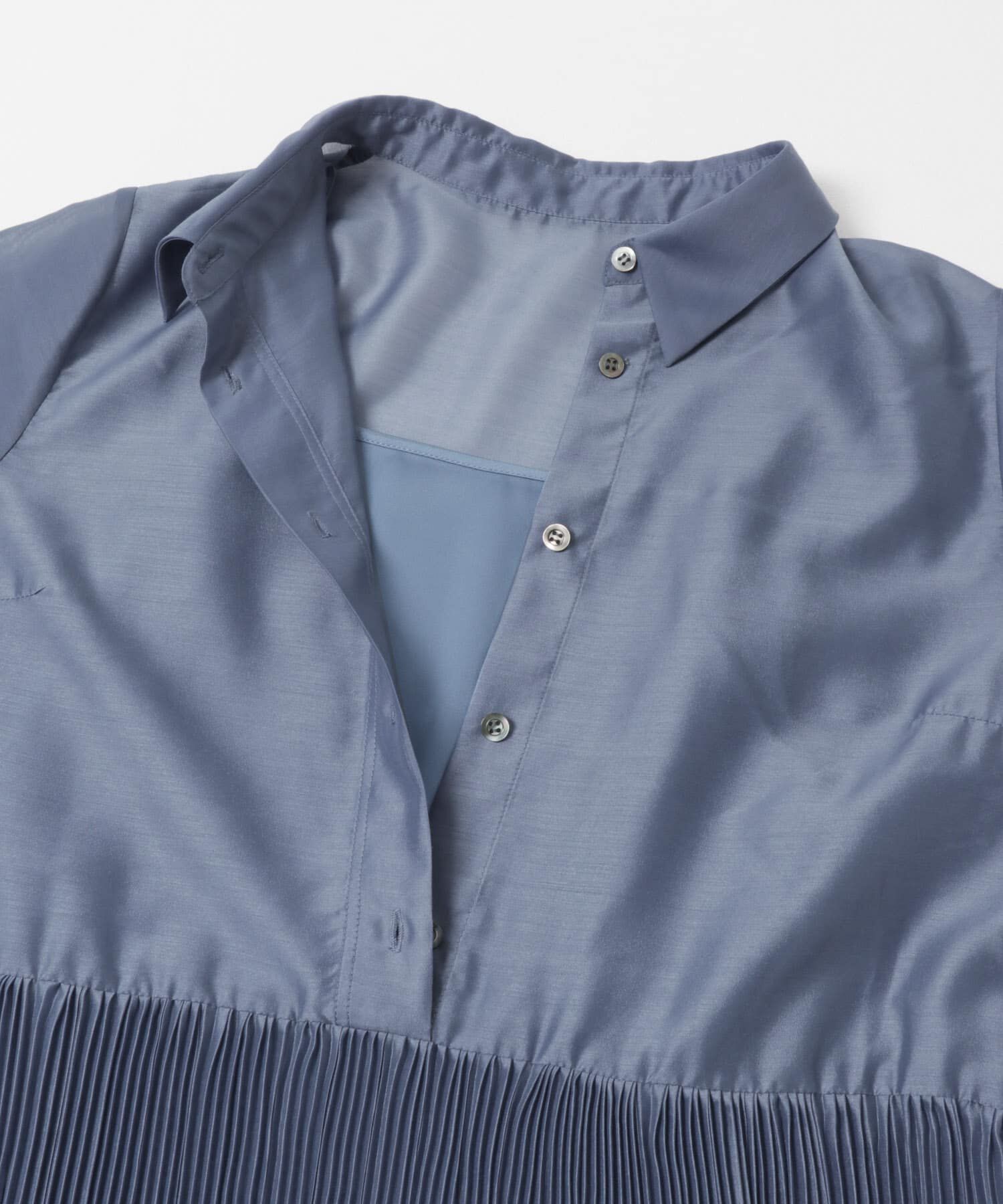 URBAN RESEARCH ROSSO「プリーツロングシャツワンピース」|ワンピース|