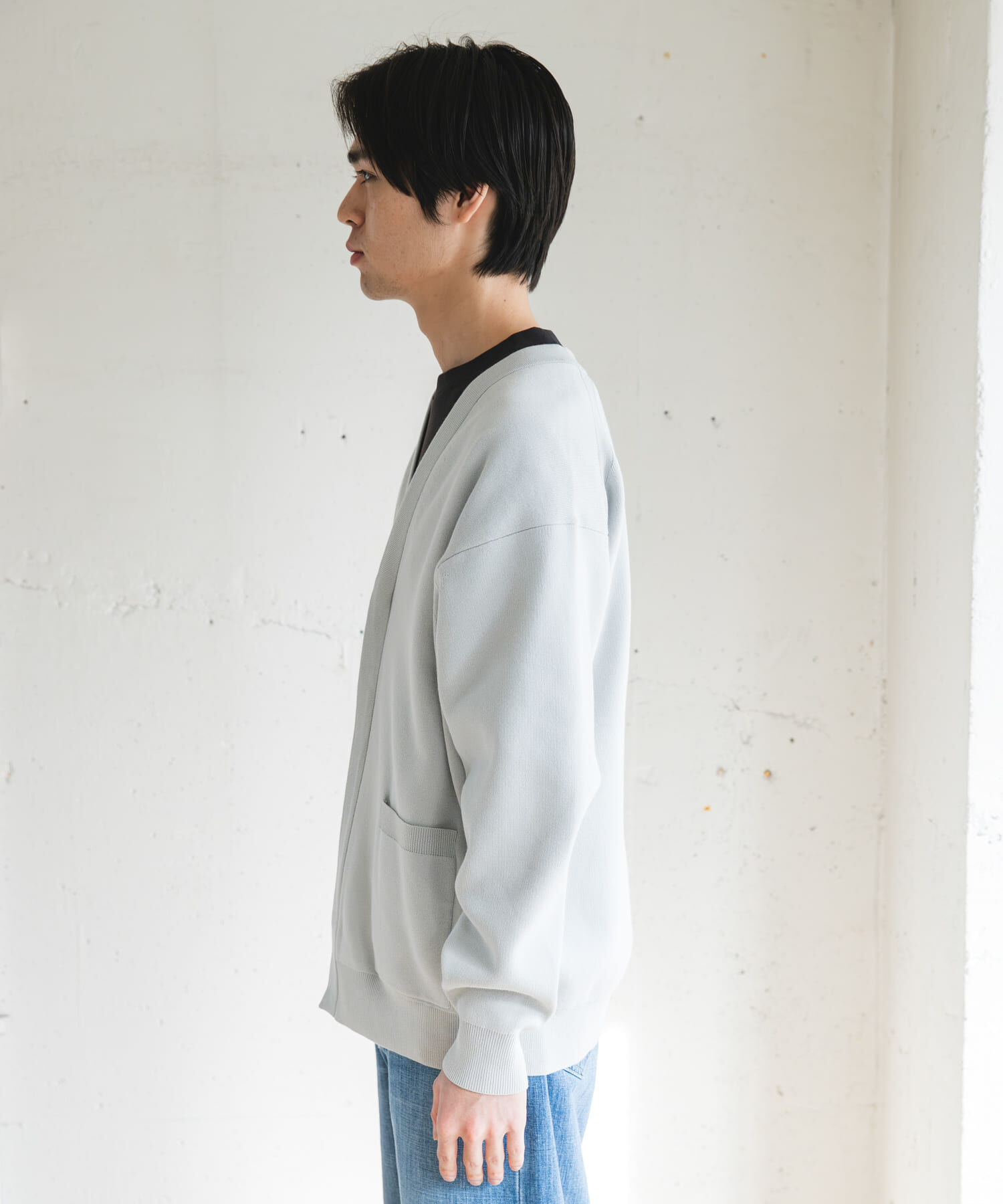 URBAN RESEARCH DOORS「『UR TECH Renew Knit』Vネックカーディガン」|カーディガン|