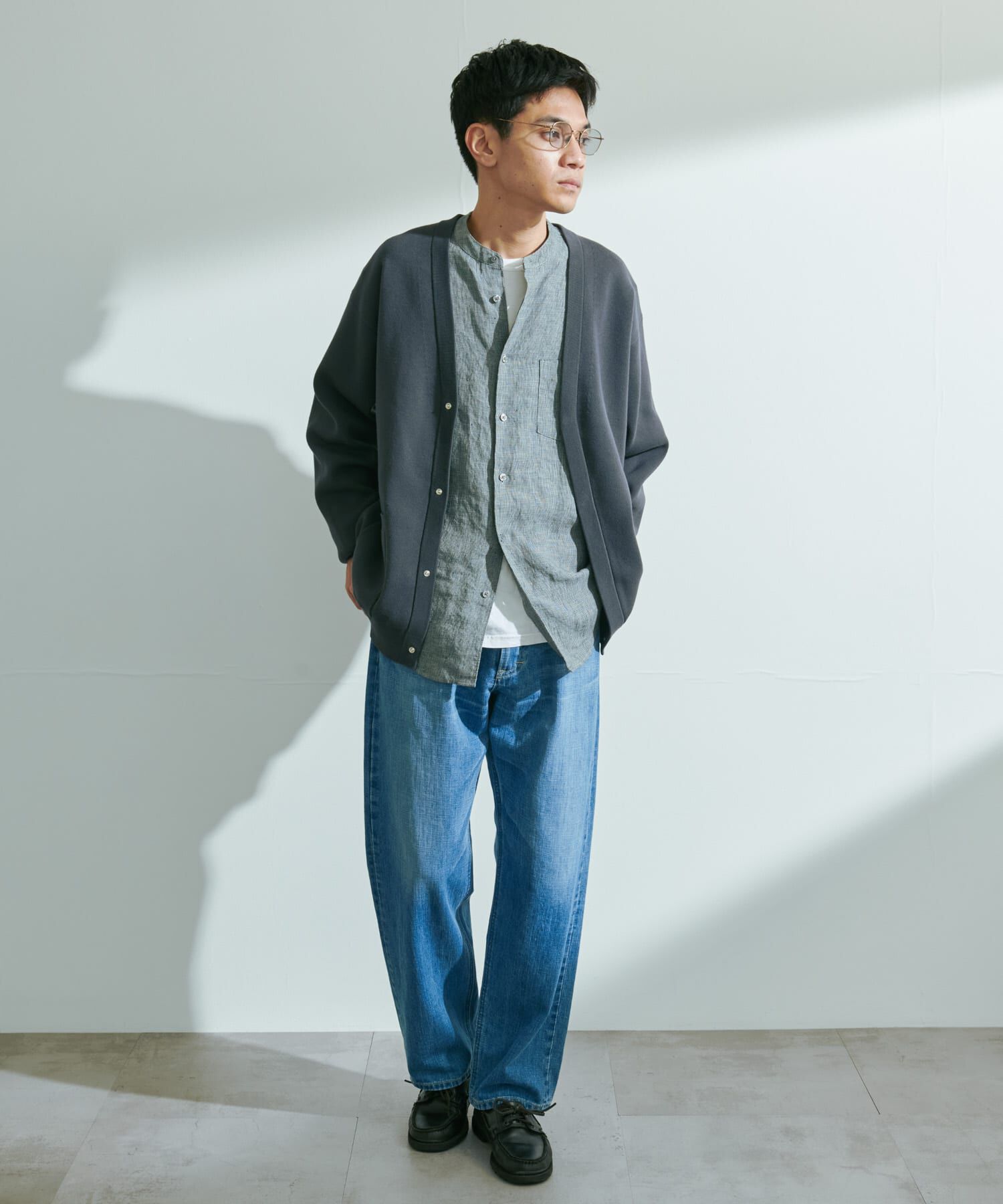URBAN RESEARCH DOORS「『UR TECH Renew Knit』Vネックカーディガン」|カーディガン|