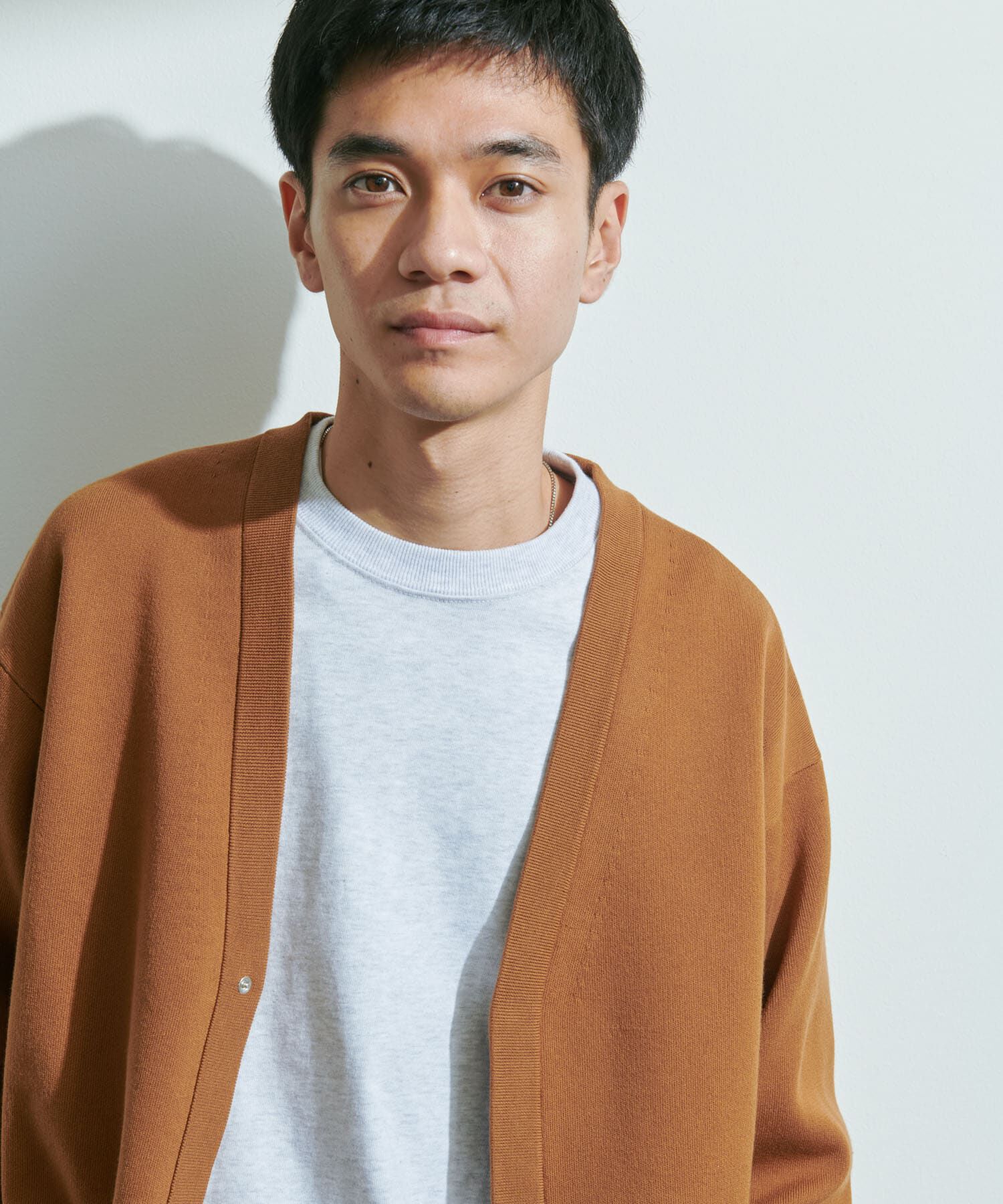 URBAN RESEARCH DOORS「『UR TECH Renew Knit』Vネックカーディガン」|カーディガン|