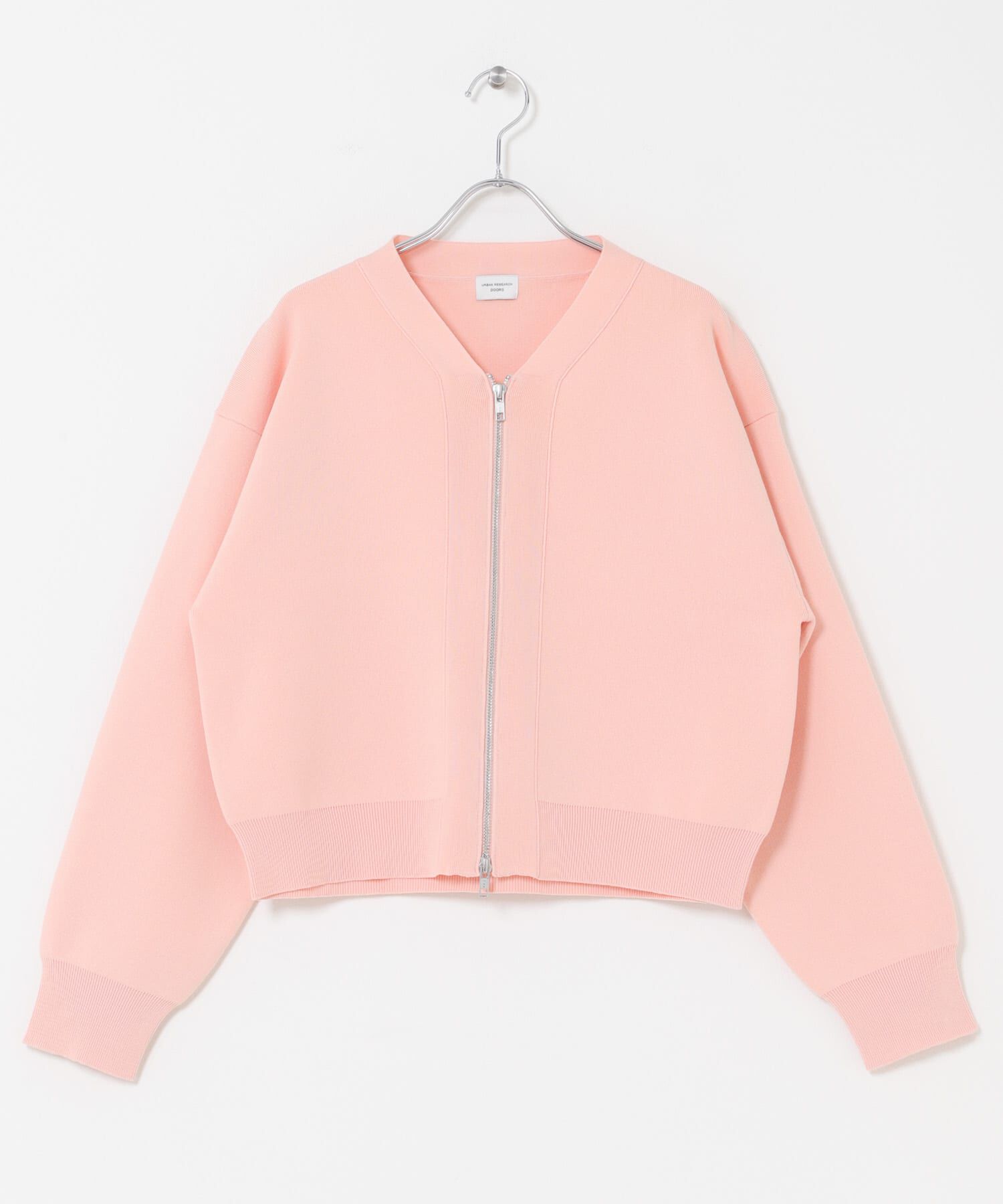 URBAN RESEARCH DOORS「『仁村紗和さん着用』『UR TECH Renew Knit』VネックZIPカーディガン」|カーディガン|