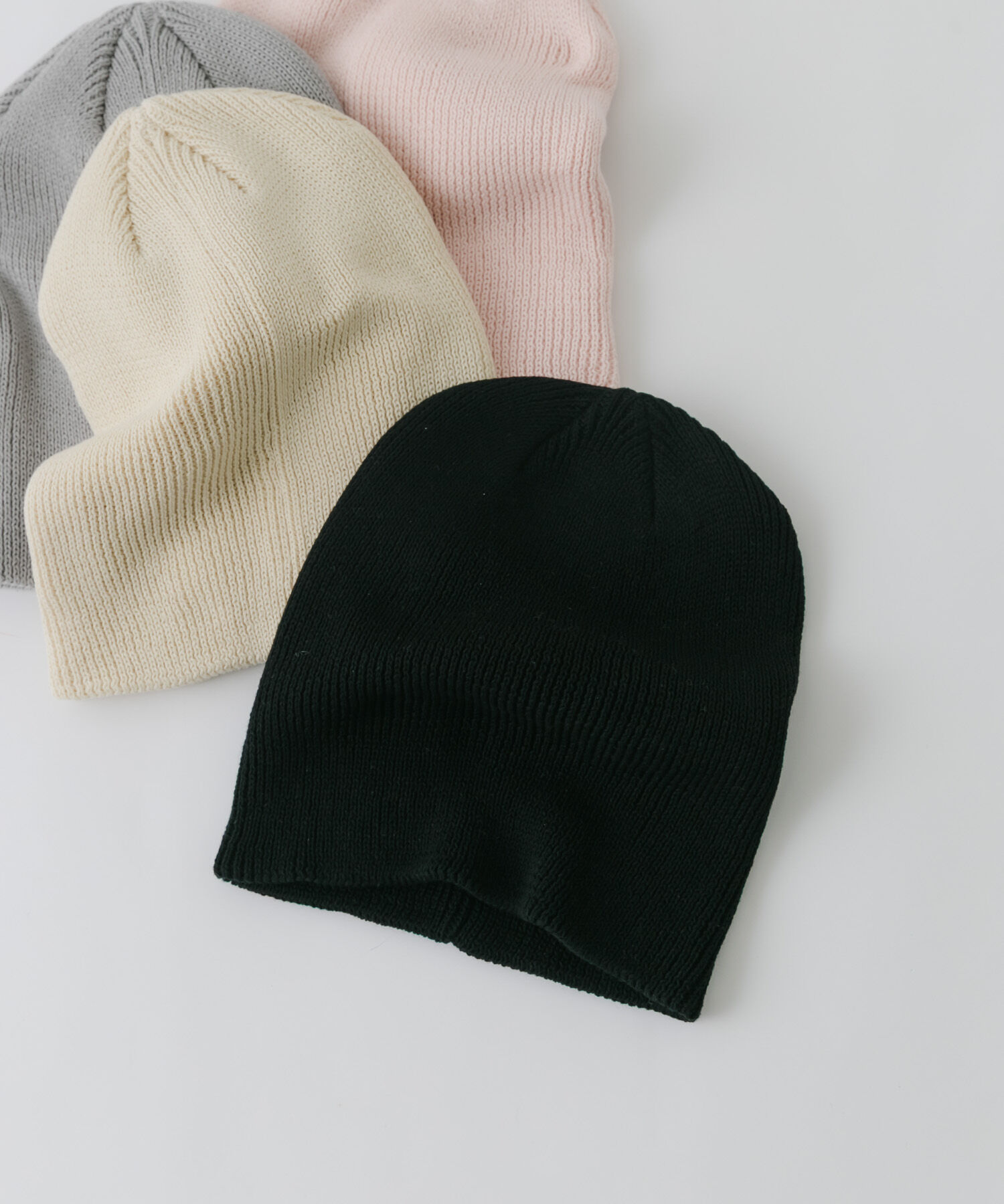 SMELLY「コットンリブビーニー」|ニット帽|ブラック