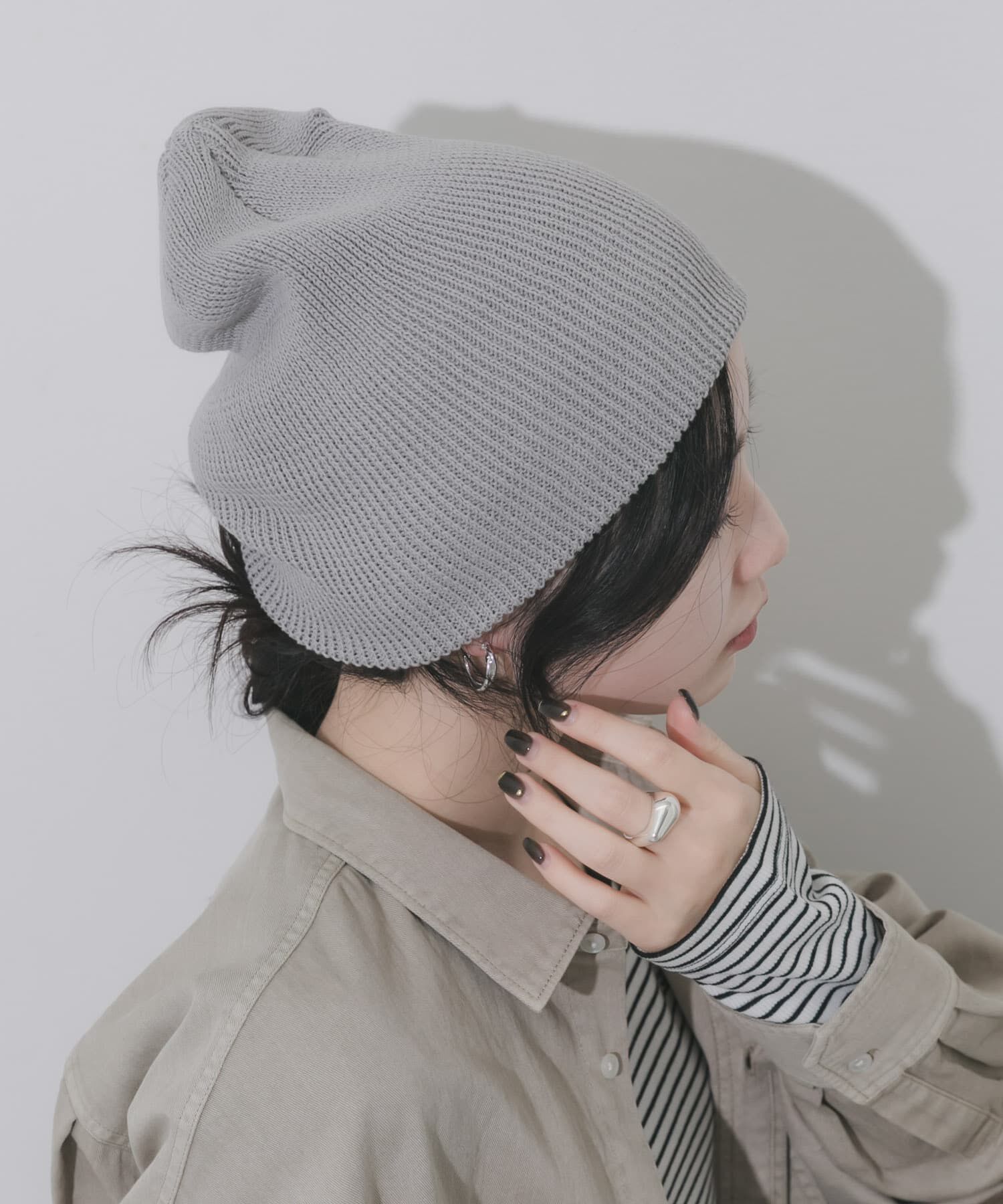 SMELLY「コットンリブビーニー」|ニット帽|