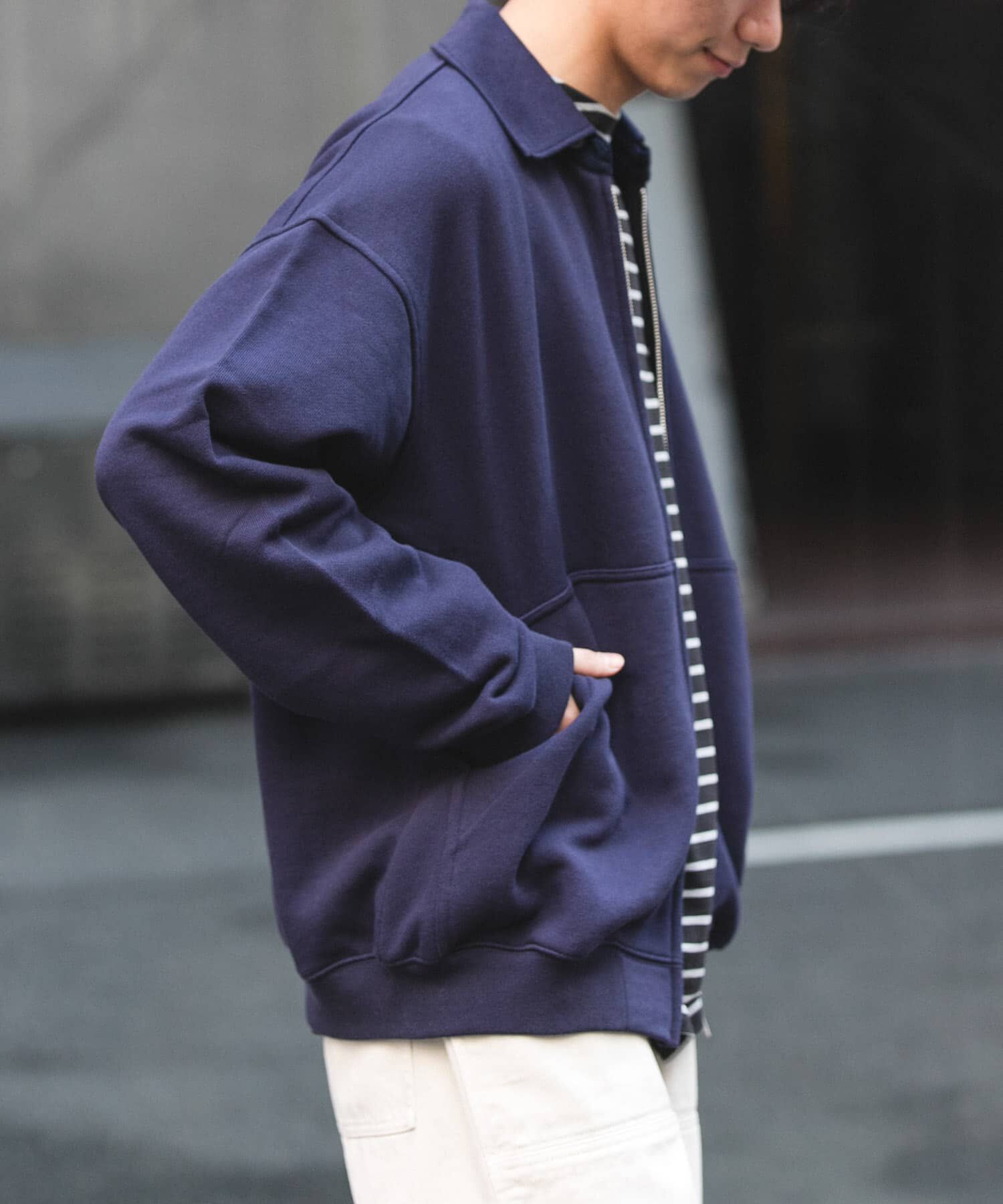 URBAN RESEARCH DOORS「FORK&SPOON　ジップスウェットカーディガン」|カーディガン|