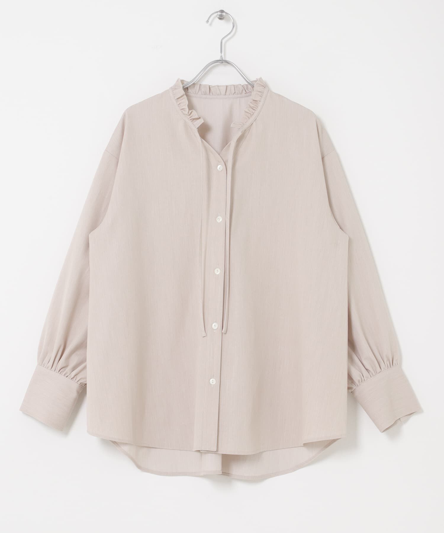 URBAN RESEARCH ROSSO「フリルネックデニムブラウス」|シャツ・ブラウス|