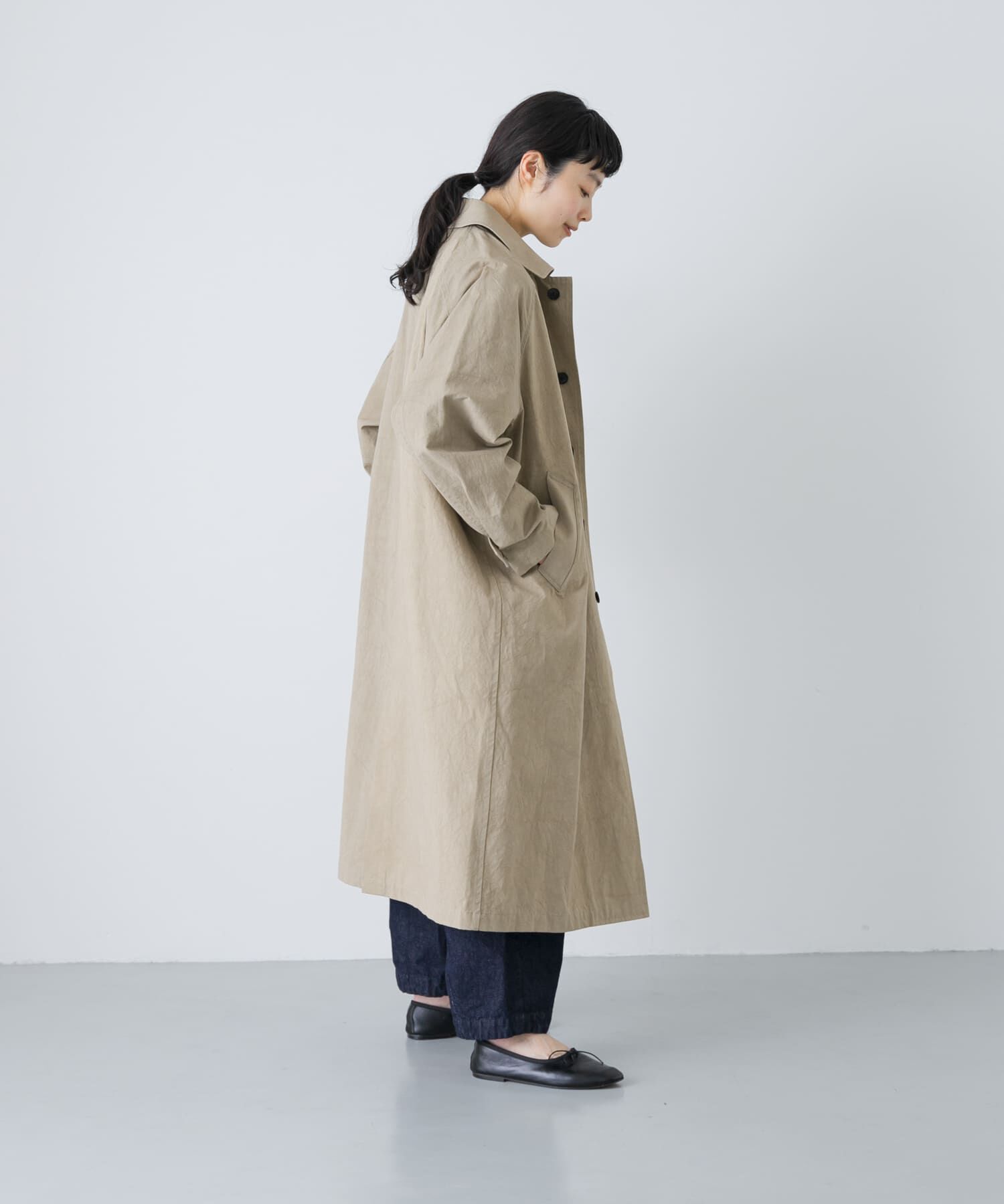かぐれ「コットンバルコート」|ステンカラーコート|