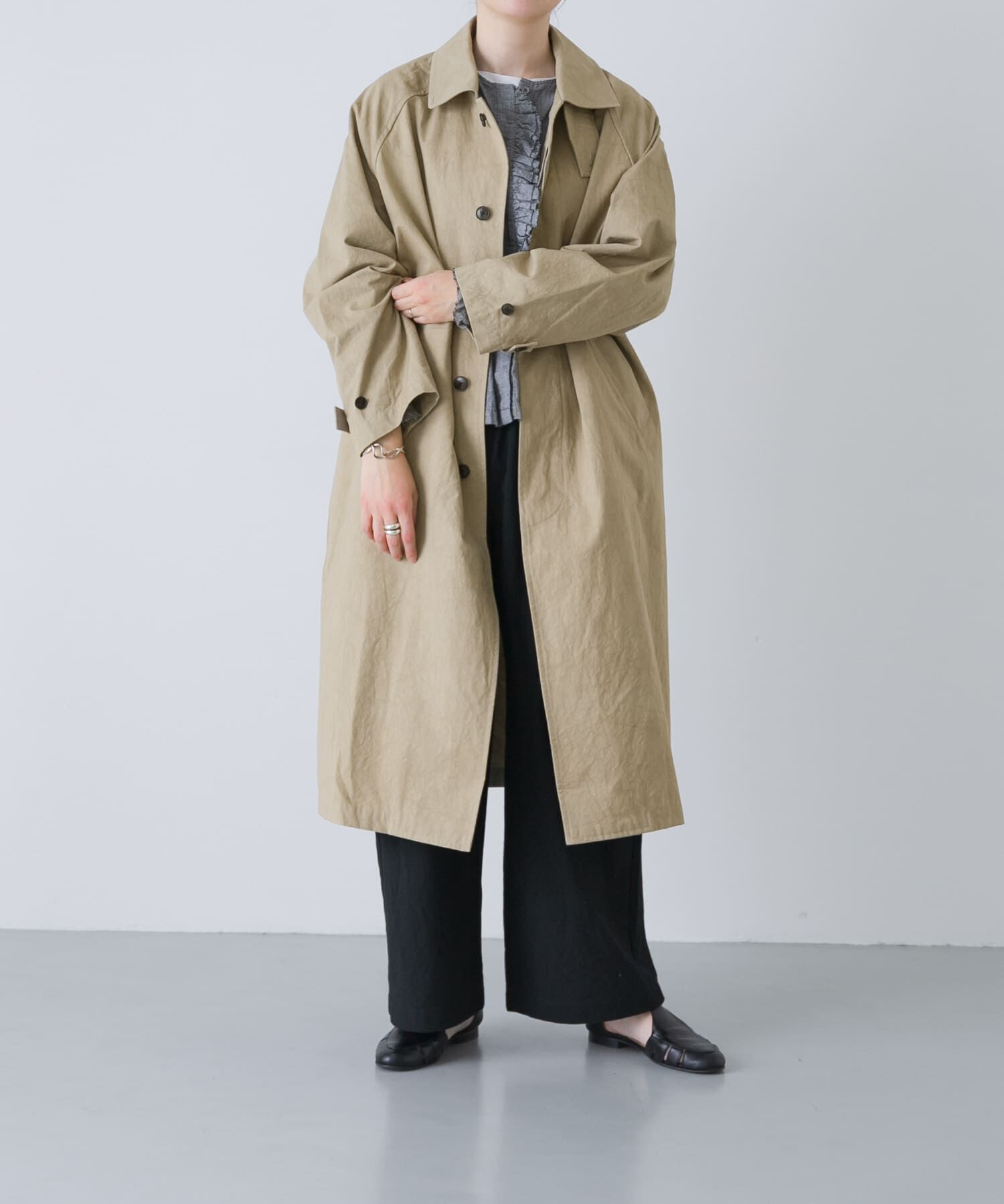 かぐれ「コットンバルコート」|ステンカラーコート|