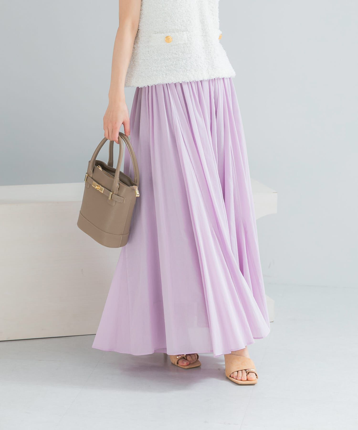 URBAN RESEARCH ROSSO「コットンボリュームマキシスカート」|スカート|