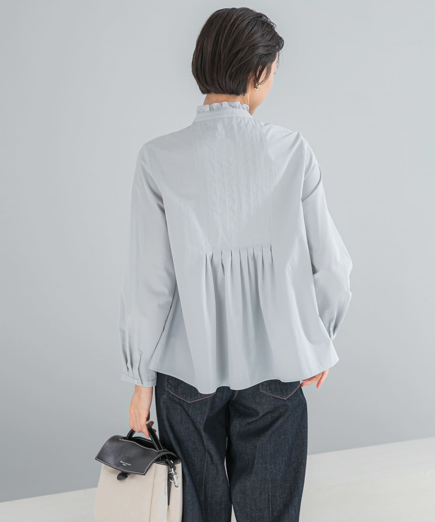 URBAN RESEARCH ROSSO「『WEB限定』フリルネックレースデザインシャツブラウス」|シャツ・ブラウス|