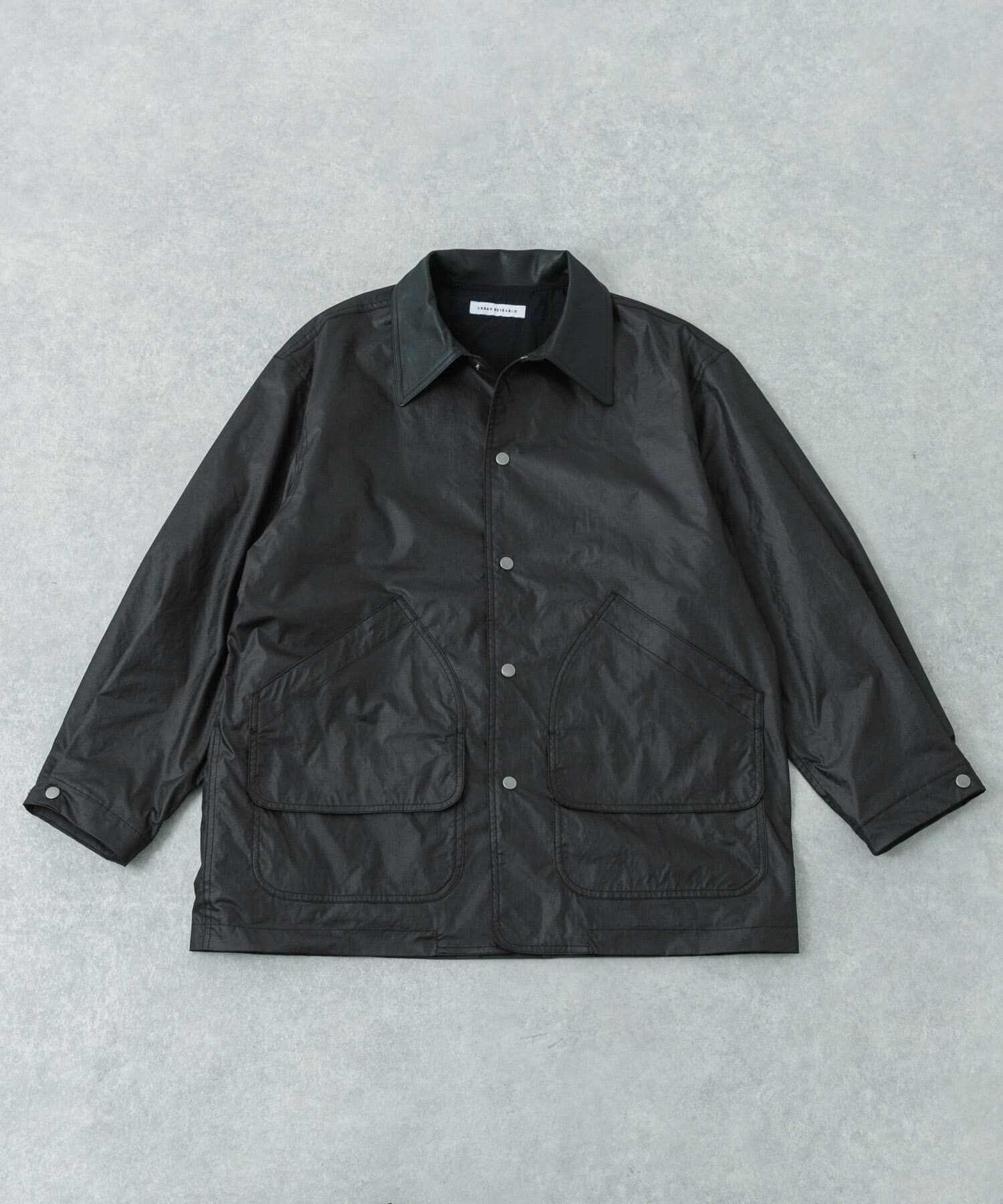 URBAN RESEARCH「NYLON HUNTING JACKET」|ノーカラーコート|