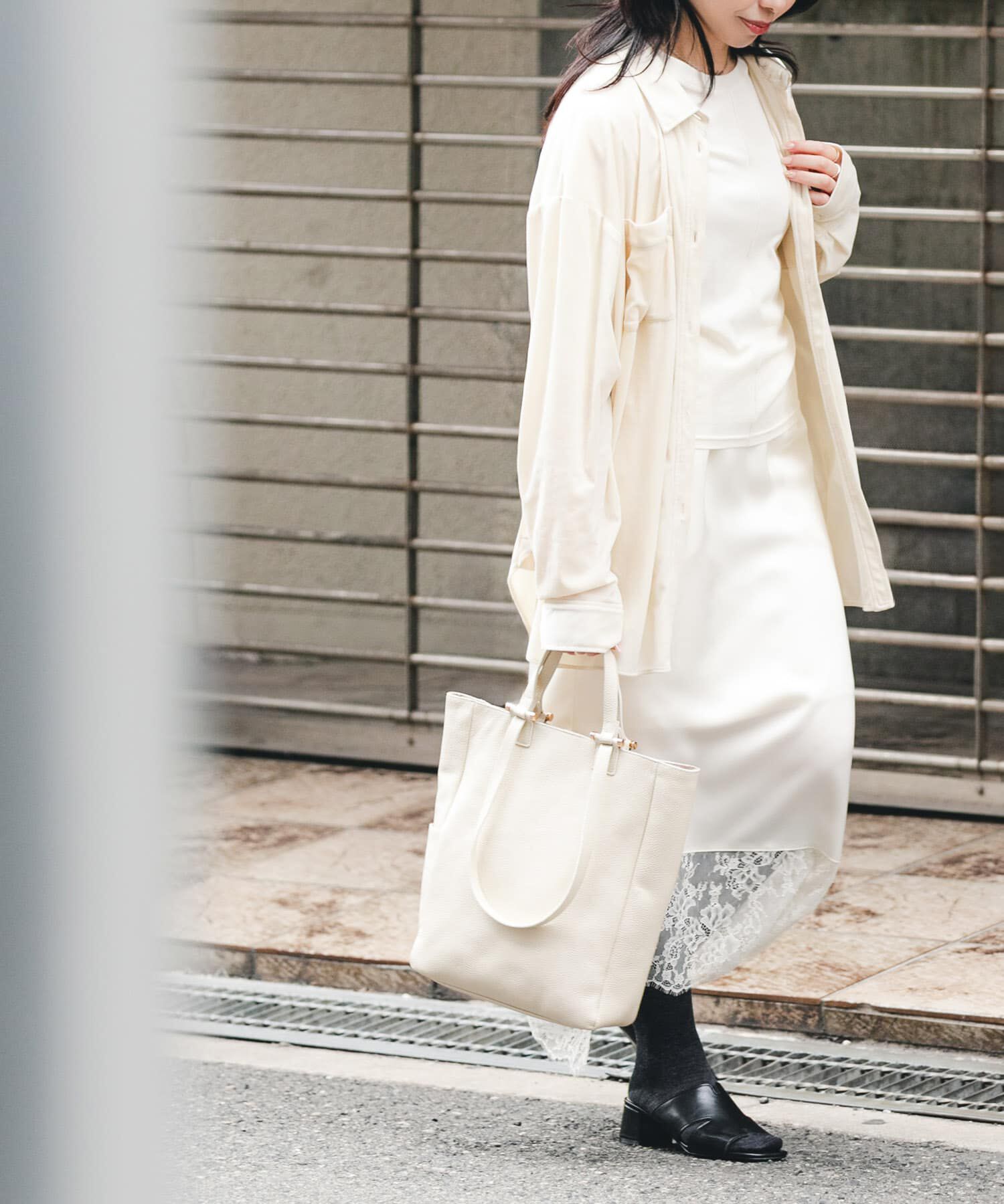 RODE SKO「レザー2WAYトートバッグ」|トートバッグ|オフホワイト