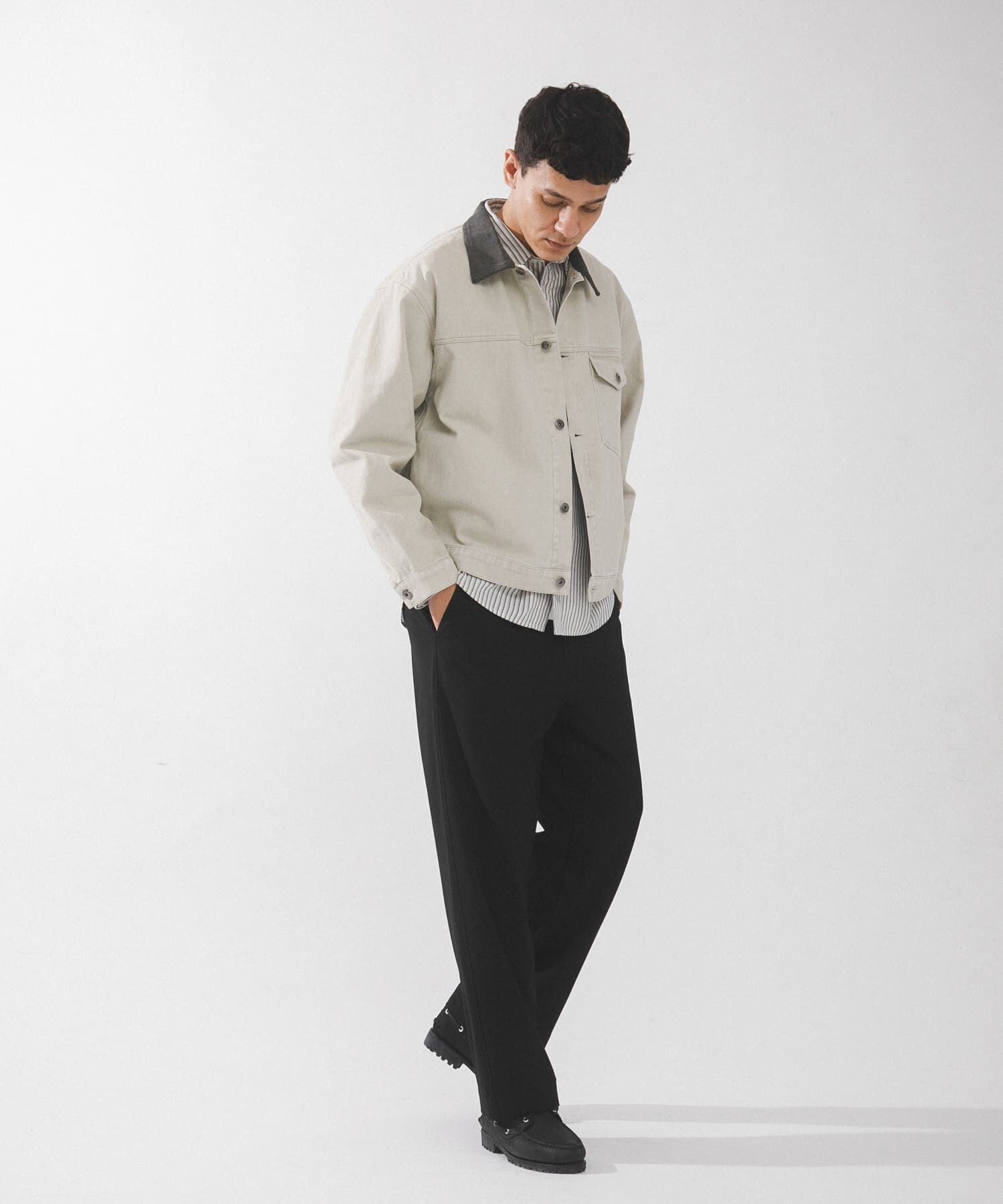 Sonny Label 「ウォッシュドツイル襟切替ジャケット」|ブルゾン・スタジャン|