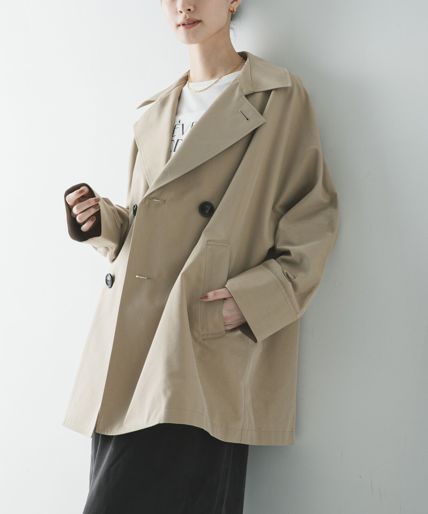 URBAN RESEARCH「TICCA　MINI テントトレンチコート」|トレンチコート|ベージュ