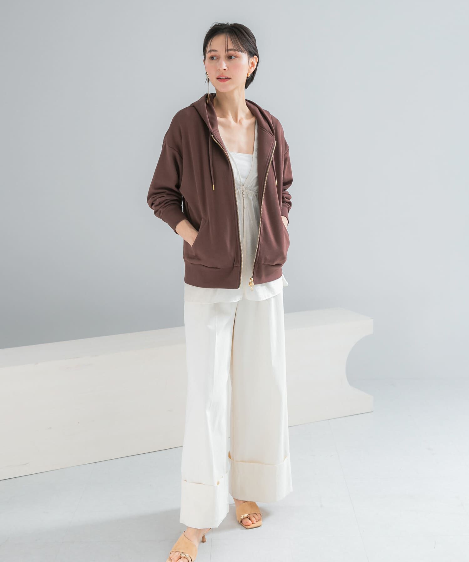 URBAN RESEARCH ROSSO「『WEB限定』『UR TECH』オーバーZIPパーカー」|パーカー|