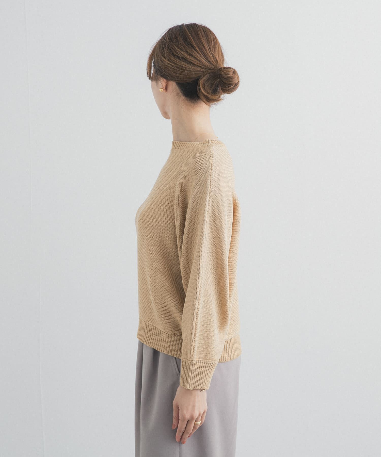 URBAN RESEARCH DOORS「リネン混スラブドルマンニット」|ニット・セーター|