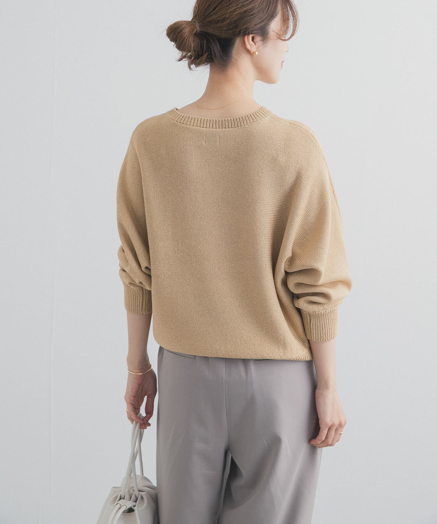 URBAN RESEARCH DOORS「リネン混スラブドルマンニット」|ニット・セーター|