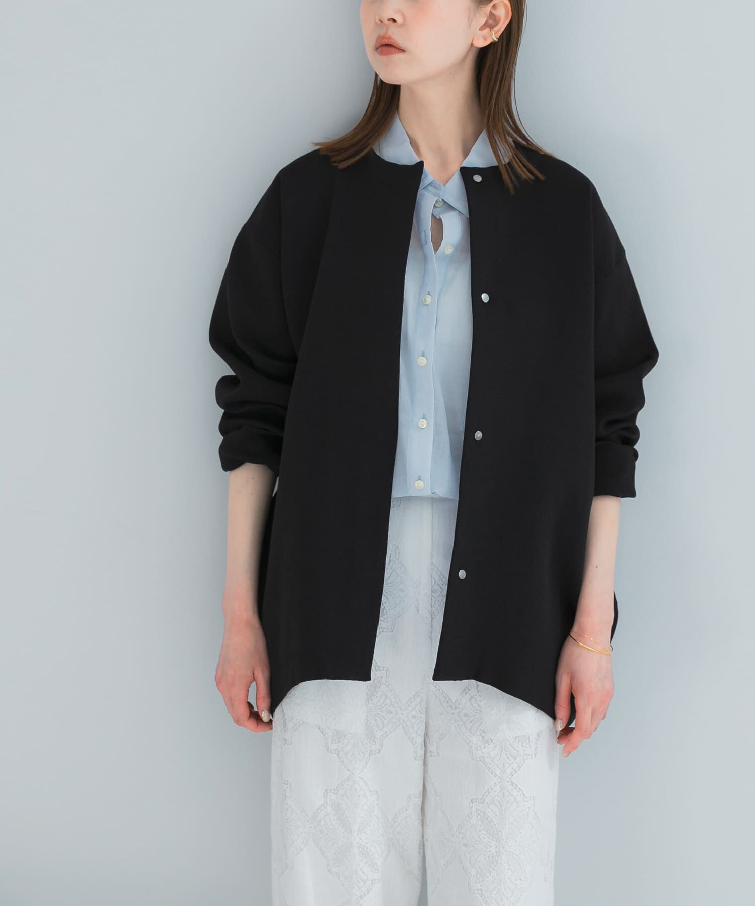 URBAN RESEARCH ROSSO「ELENDEEK　COCOON FORM  CARDIGAN」|カーディガン|ブラック